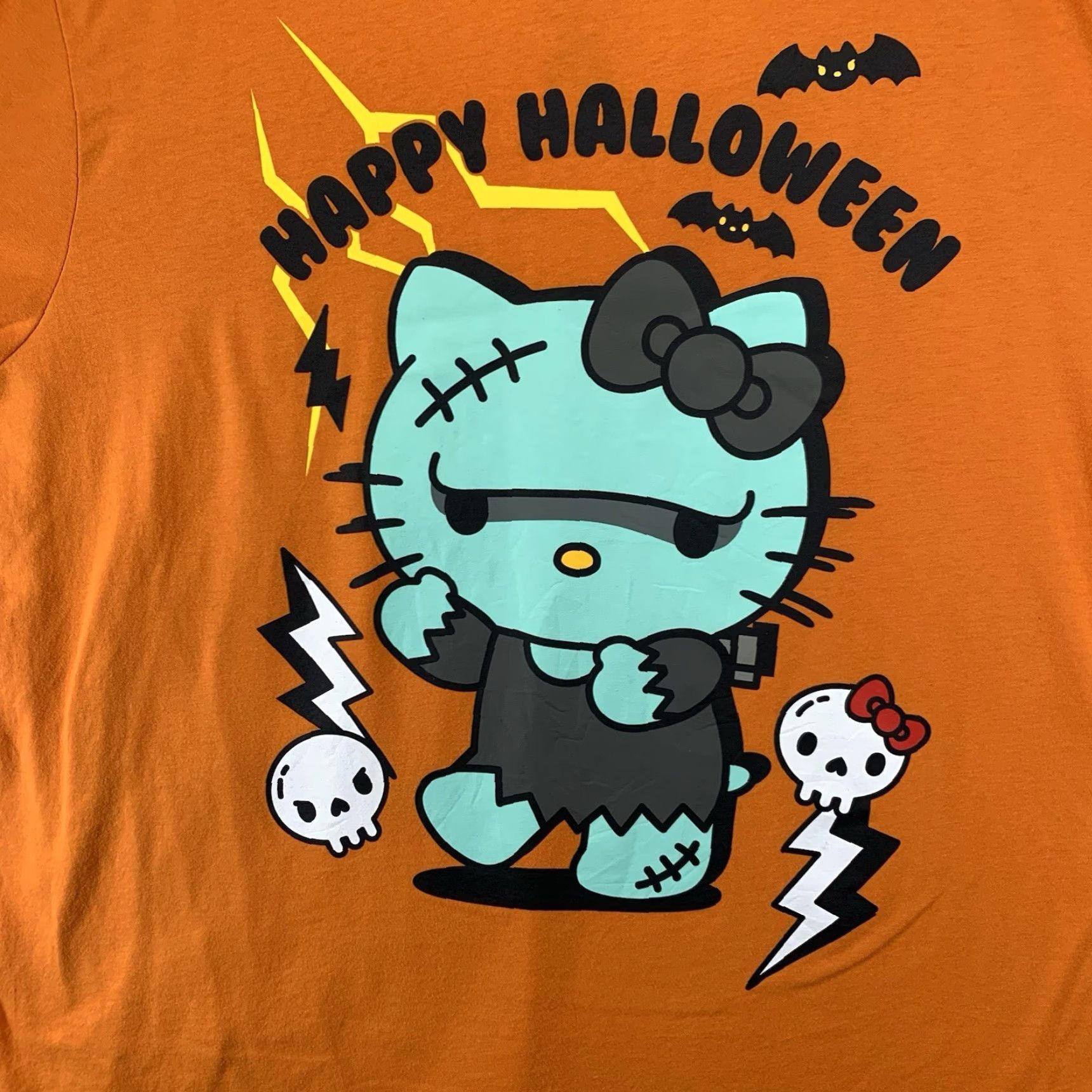 Vintage Hello Kitty T-Shirt Men’s & Big Men’s Halloween Graphic Tee 2XL Orange Crew Neck Short Sleeve Graphic Print Size US XXL / EU 58 / 5 - 2 Thumbnail