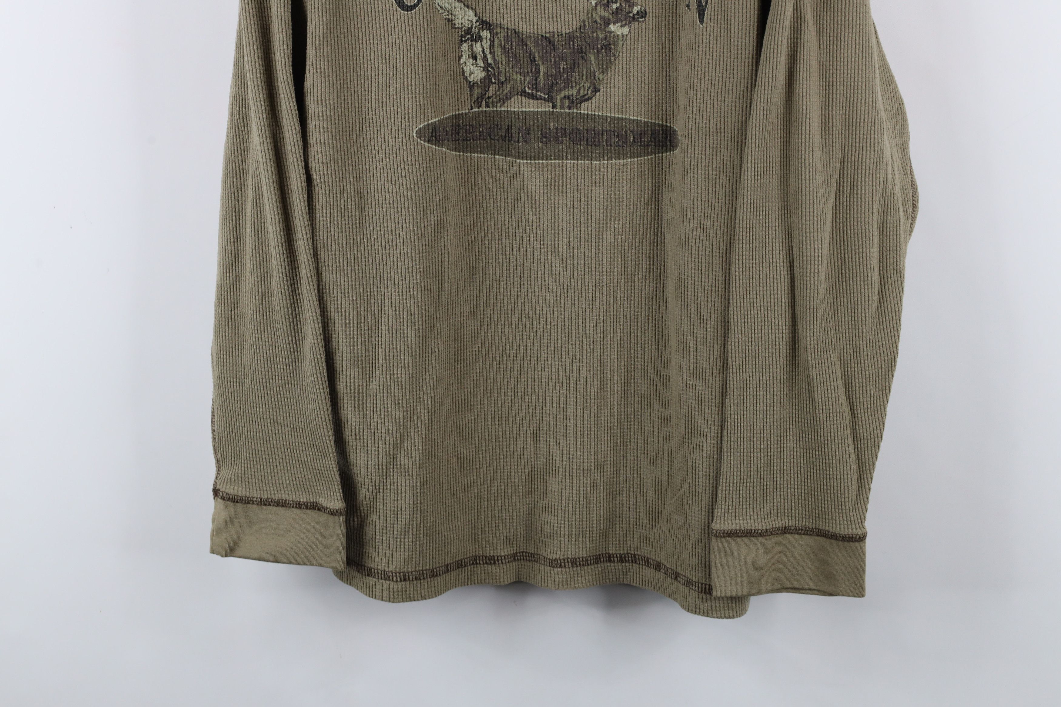 Vintage Vintage Y2K Streetwear Thermal Waffle Knit Henley T-Shirt Size US XL / EU 56 / 4 - 3 Thumbnail