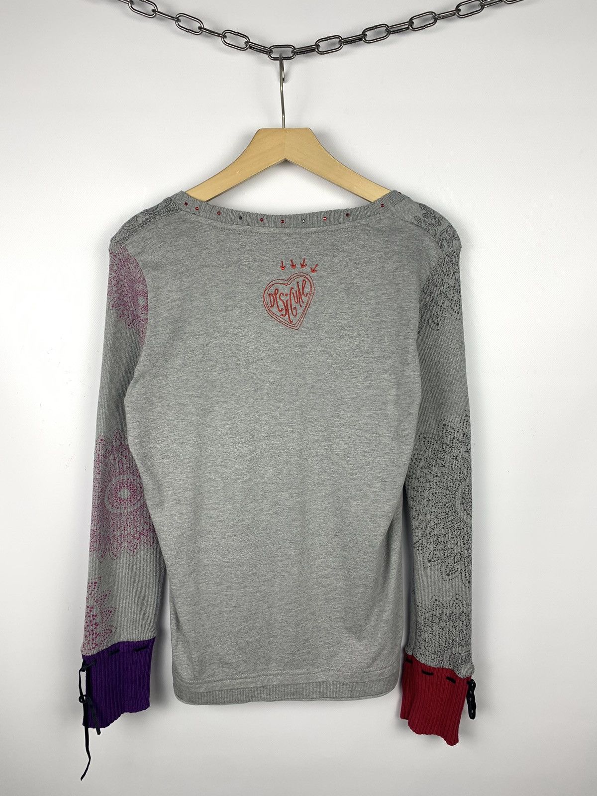 Desigual Vintage Y2K Desigual Love Heart Sweater Size L Avant Garde Size L / US 10 / IT 46 - 9 Thumbnail