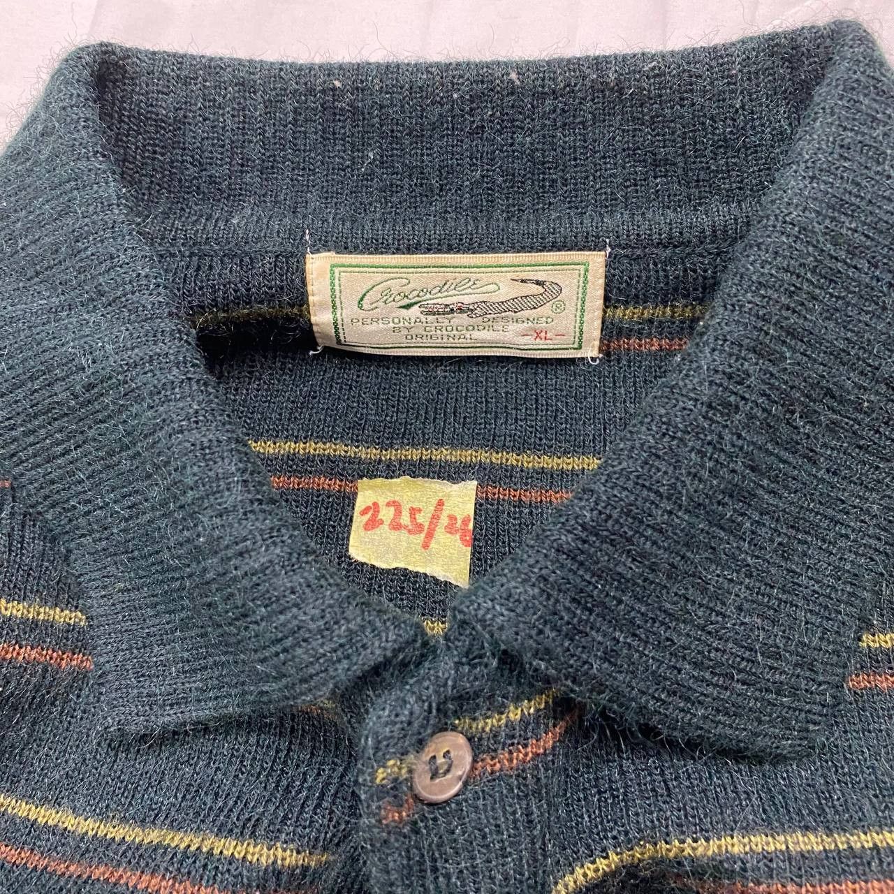 Lacoste Vintage 90s Crocodile Stripe Wool sweater Size US XL / EU 56 / 4 - 5 Thumbnail