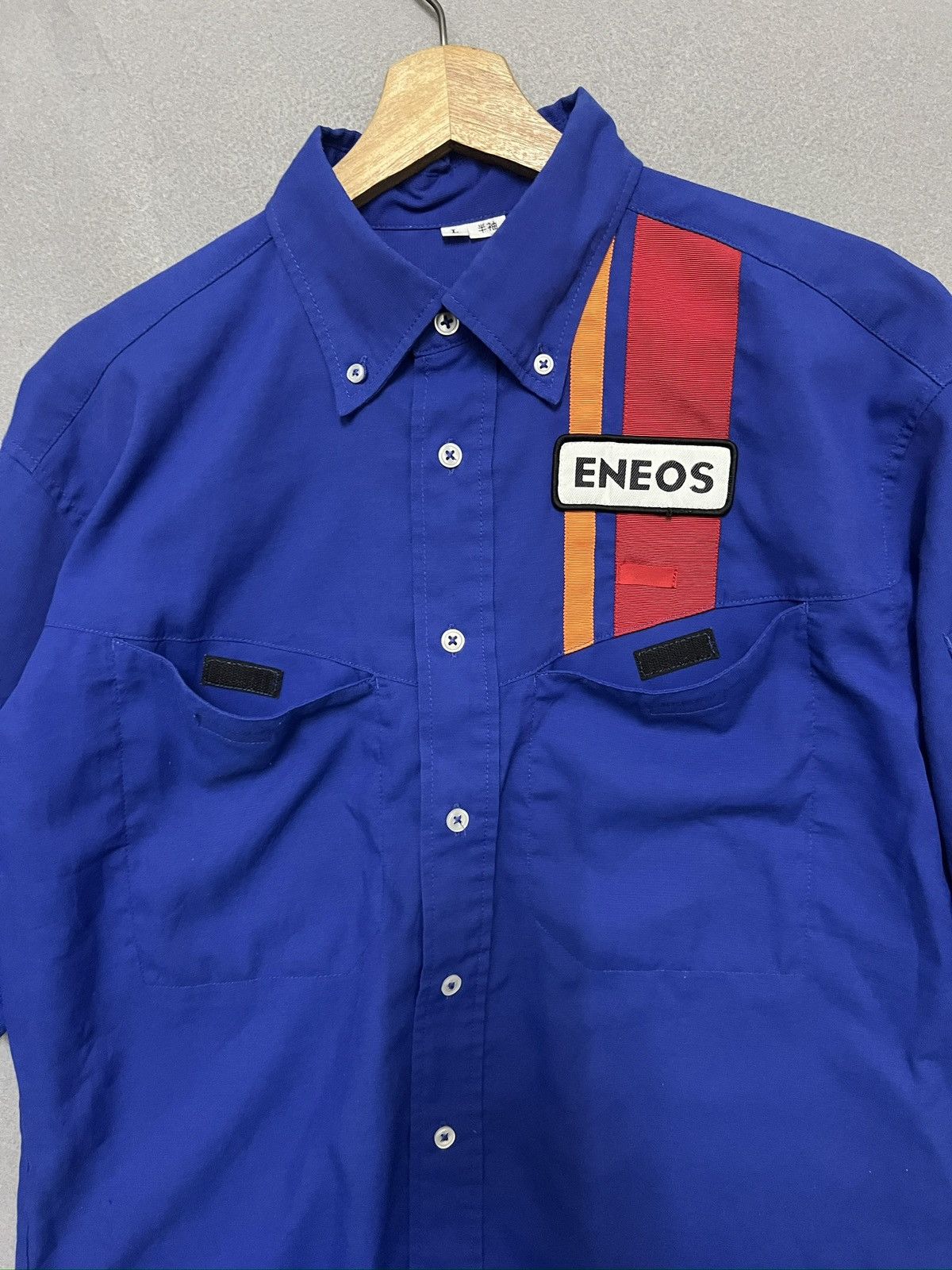 Japanese Brand 318. Vintage Japanese Brand Eneos short-sleeve shirt. Size US L / EU 52-54 / 3 - 3 Thumbnail