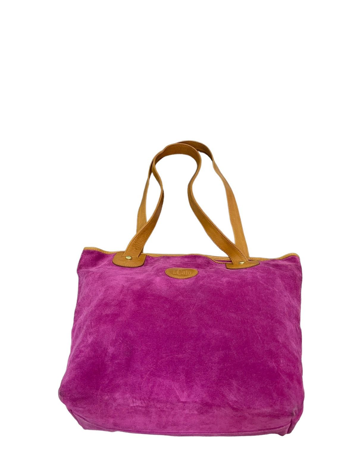 Japanese Brand Full Leather Suede LCalo Italy Shoulder Bag 2🟩 Size ONE SIZE - 4 Thumbnail