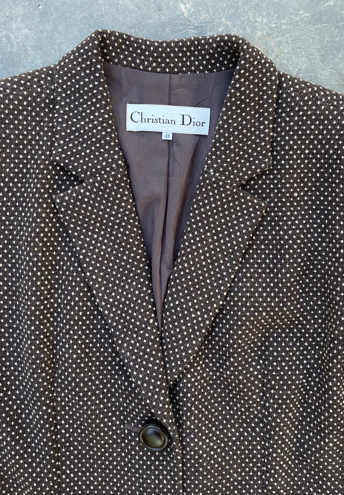 Christian Dior Monsieur 🔥Vintage Christian Dior Polka Dot Button Jacket Size M / US 6-8 / IT 42-44 - 7 Thumbnail
