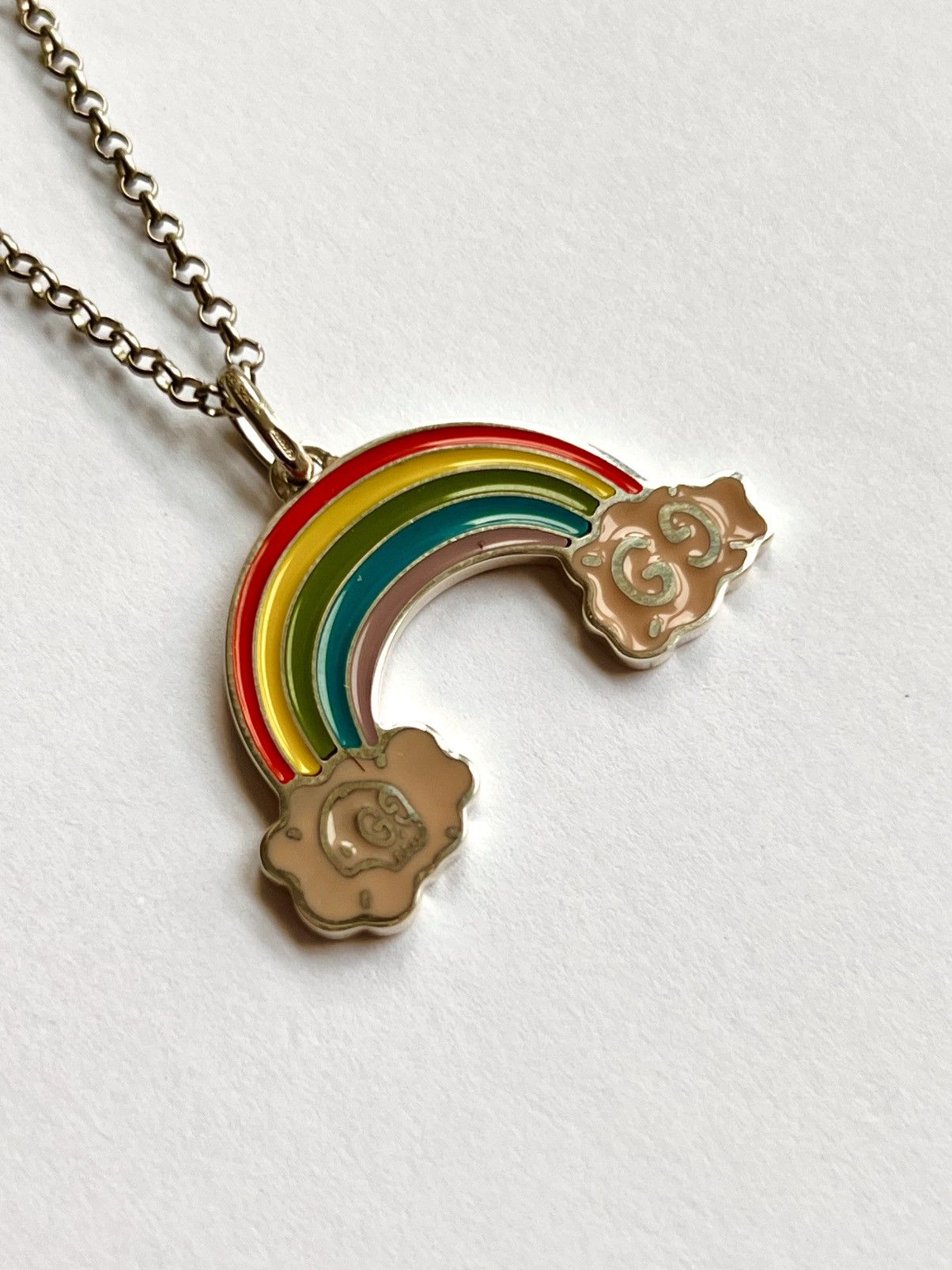Gucci Gucci Ghost Rainbow Pendant Necklace skull jewelry silver Size ONE SIZE - 12 Thumbnail