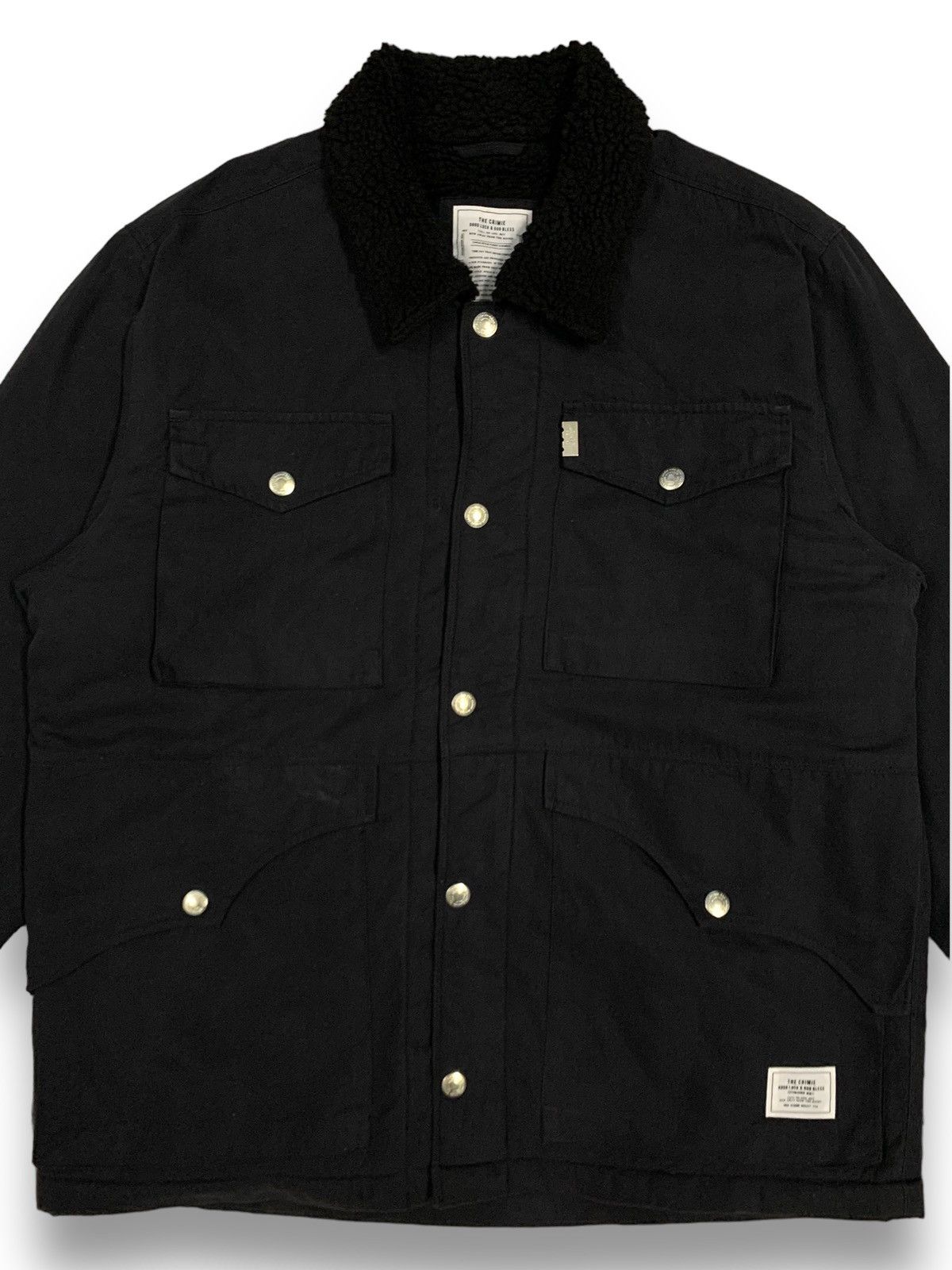 Japanese Brand Vintage The Crimie Canvas Sherpa Lined Trucker/Chore Jacket Size US M / EU 48-50 / 2 - 4 Thumbnail