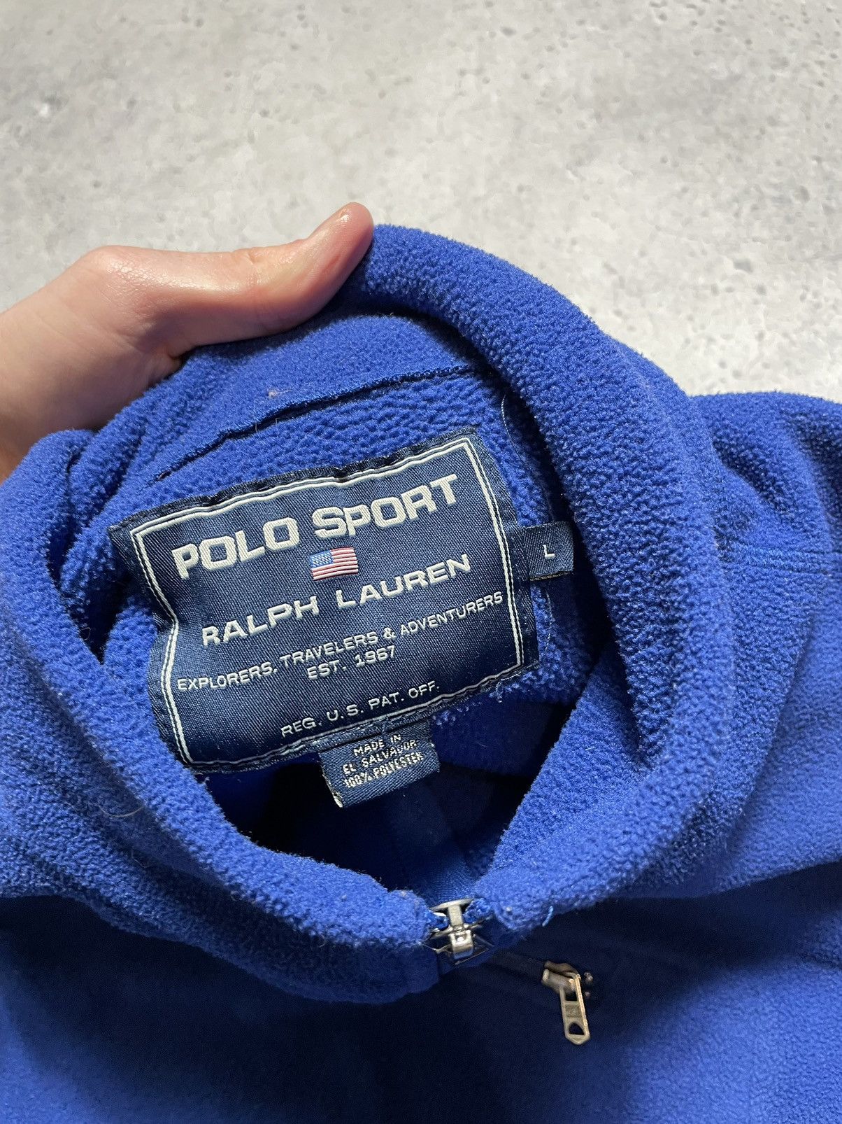 Polo Ralph Lauren × Ralph Lauren × Vintage Vintage Fleece Jacket Polo Sport Ralph Lauren 1/3 Zip Y2K Size US L / EU 52-54 / 3 - 10 Thumbnail