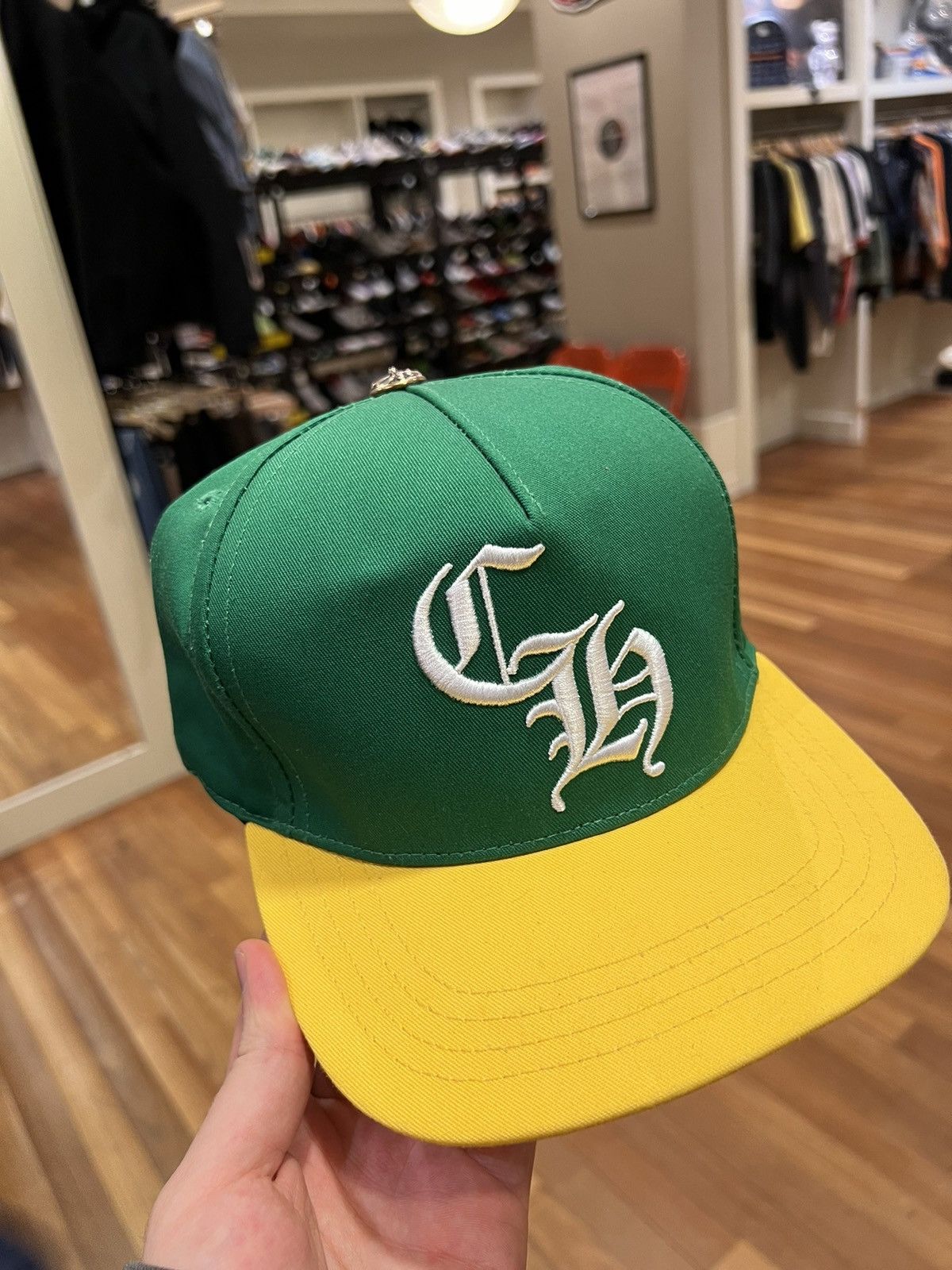 Vintage Loveman\'s Yellow And Green Hat GREEN BAY PACKERS VINTAGE 1990 main image 2