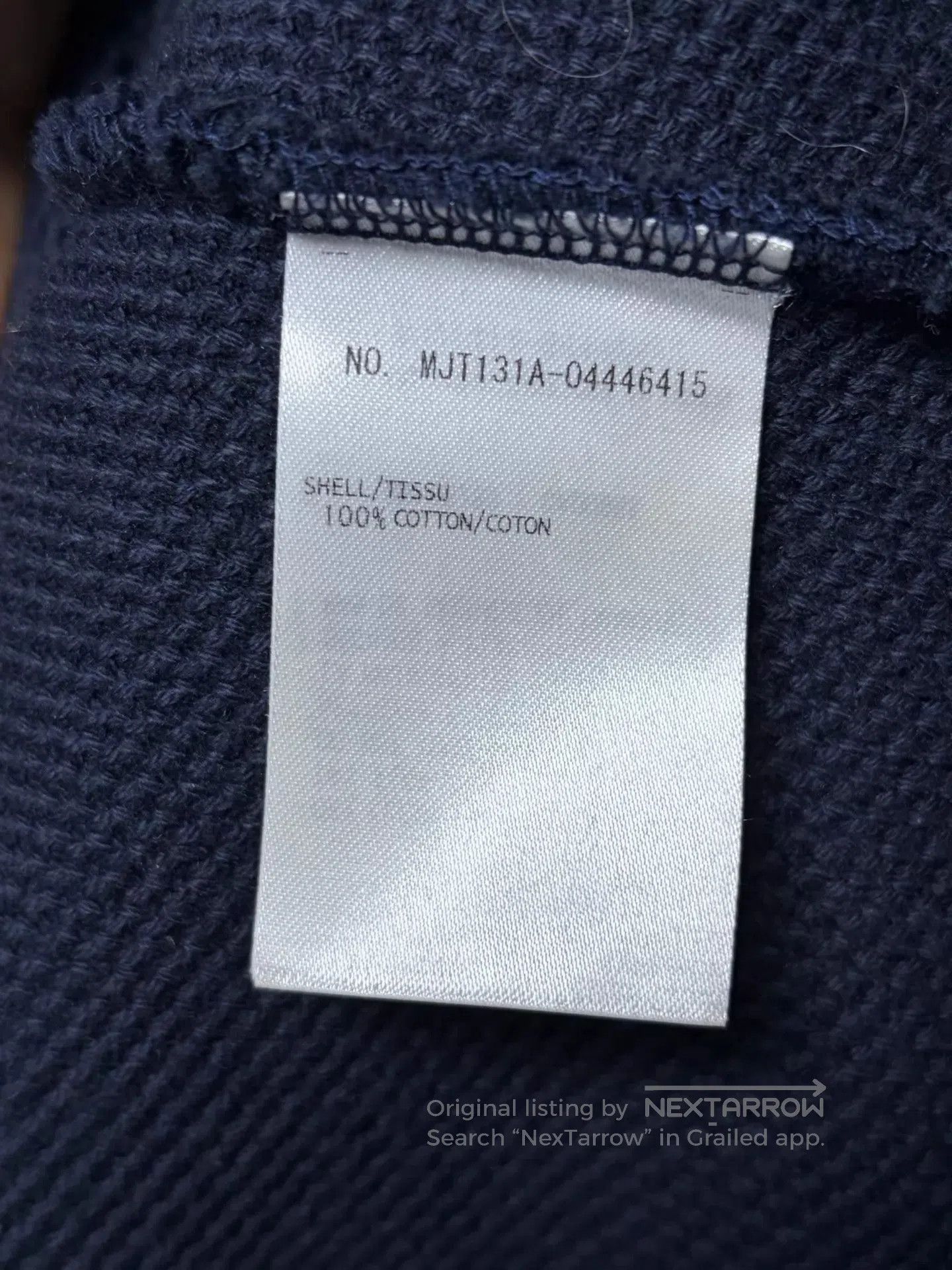 Thom Browne Blue Waffle Knit Hoodie with Kangaroo Pocket. Size US S / EU 44-46 / 1 - 5 Thumbnail