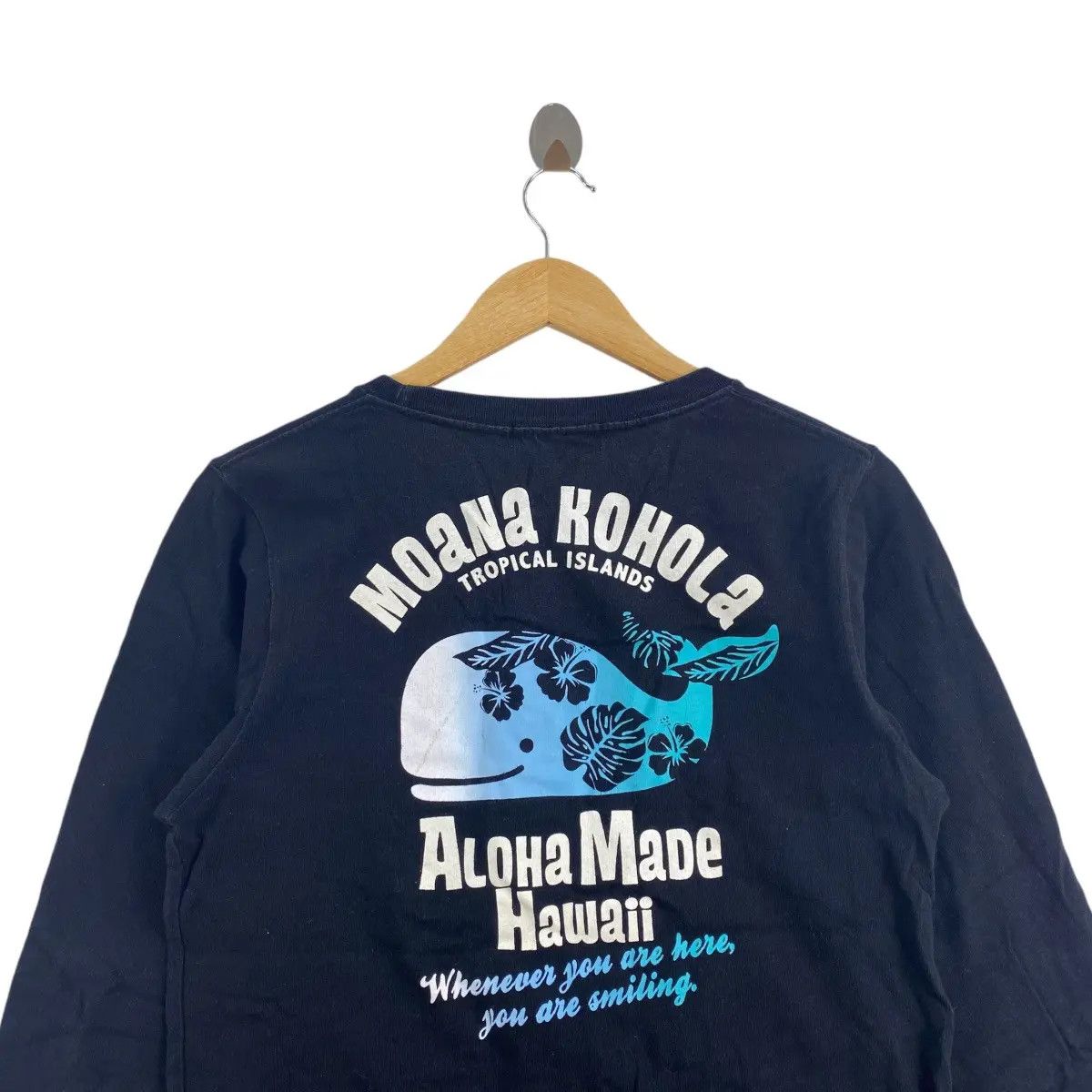 Vintage ALOHA MADE HAWAII Whale Moana Kohola Tee Shirt Top Long Size L / US 10 / IT 46 - 5 Thumbnail
