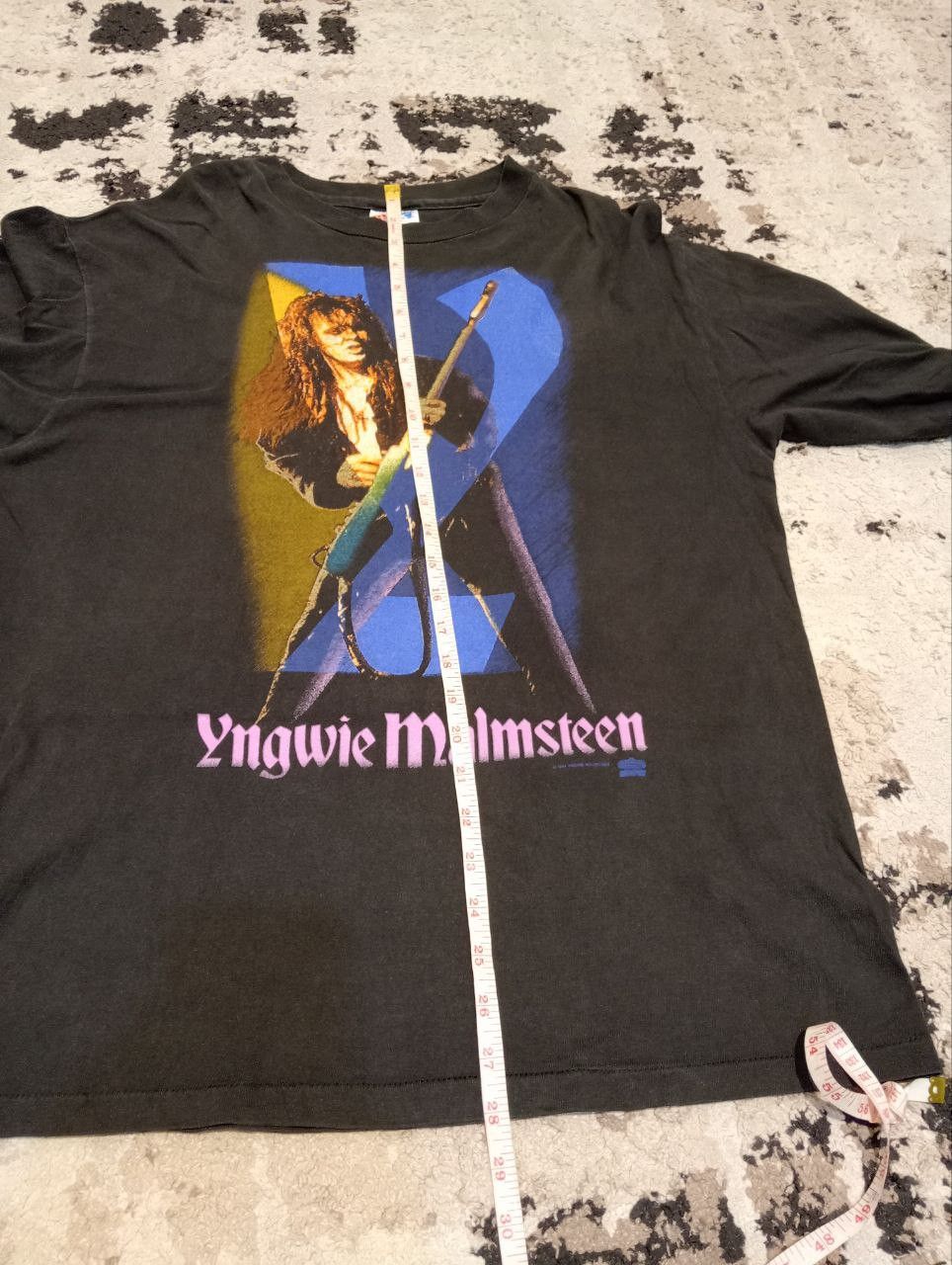 Band Tees Vintage 90s Yngwie Malmsteen The Seventh Sign Tees Size US L / EU 52-54 / 3 - 11 Thumbnail