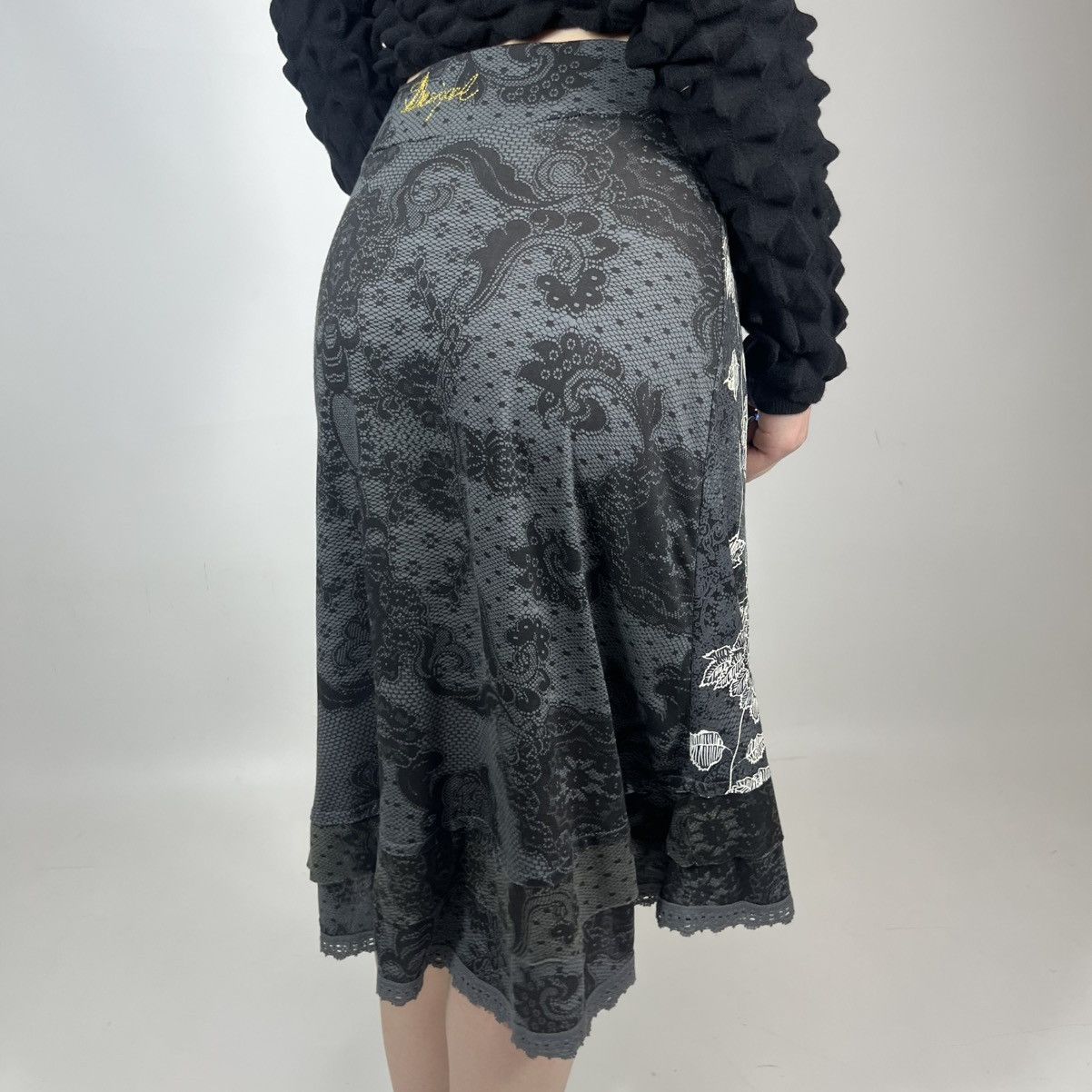 Desigual Vintage Y2K Desigual Floral Japanese Style Retro Midi Skirt Size 28" / US 6 / IT 42 - 2 Thumbnail