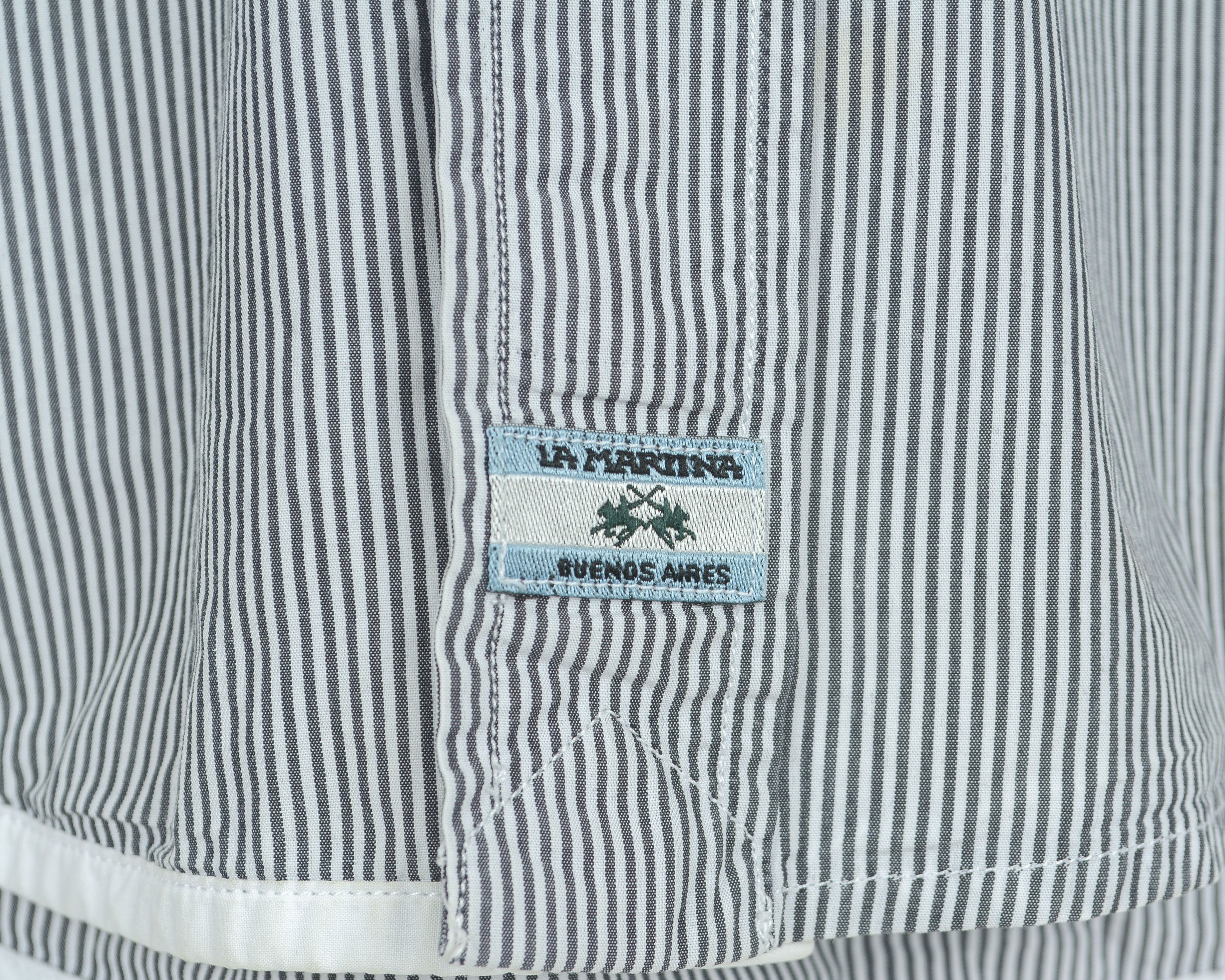 La Martina Casual Shirt M Pinstriped Long Sleeved Button up Dress Size US M / EU 48-50 / 2 - 4 Thumbnail