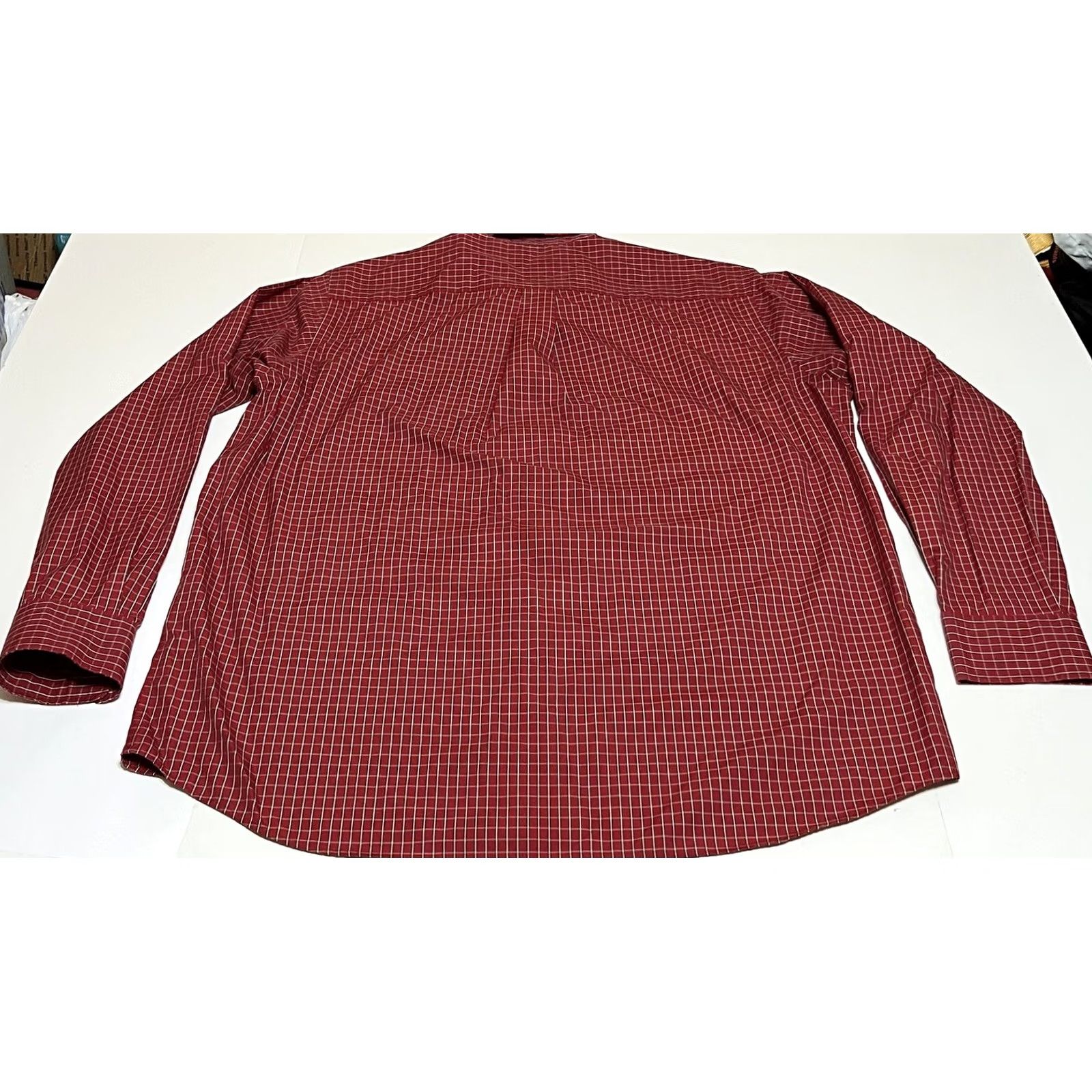Eddie Bauer Eddie Bauer Button-Down Shirt XL Red Check Mens Wrinkle Resistant Non-Iron Easy Care Pocketed Classic Cotton Twill Shirt Size US XL / EU 56 / 4 - 3 Thumbnail