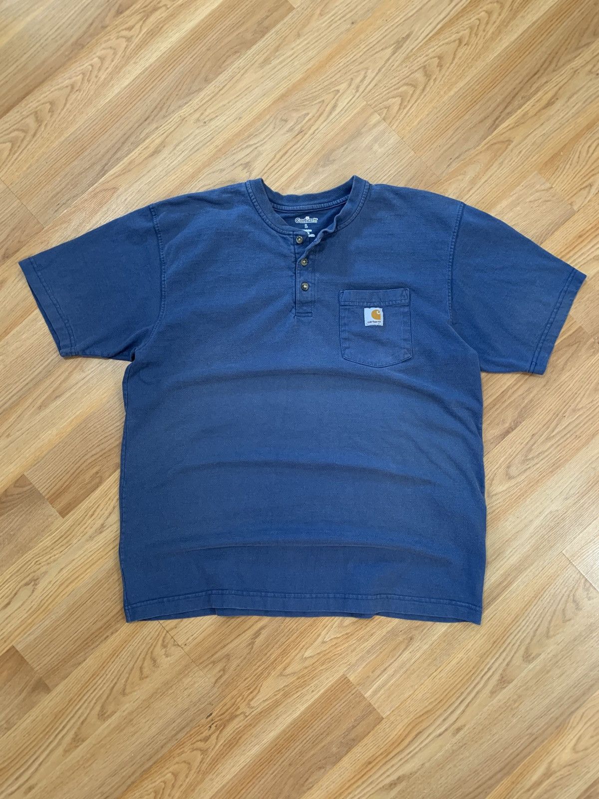 Carhartt Vintage Carhartt Henley Pocket S/S Heavyweight Tshirt K84DBL Size US L / EU 52-54 / 3 - 1 Thumbnail