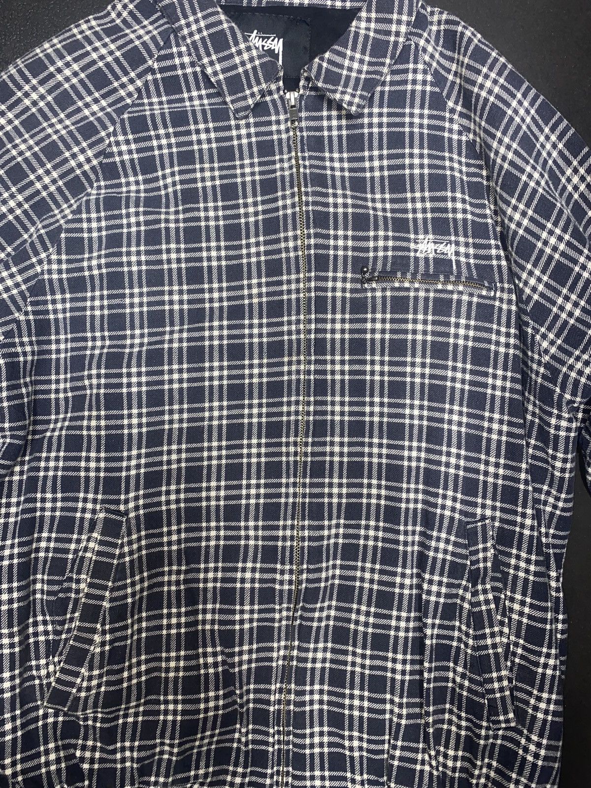 Vintage Stussy Fleece Lined Zip Up Jacket Size M