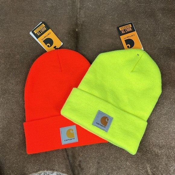 Carhartt Carhartt x Value Culture Collab Neon Yellow Knit Hat Size ONE SIZE - 5 Thumbnail
