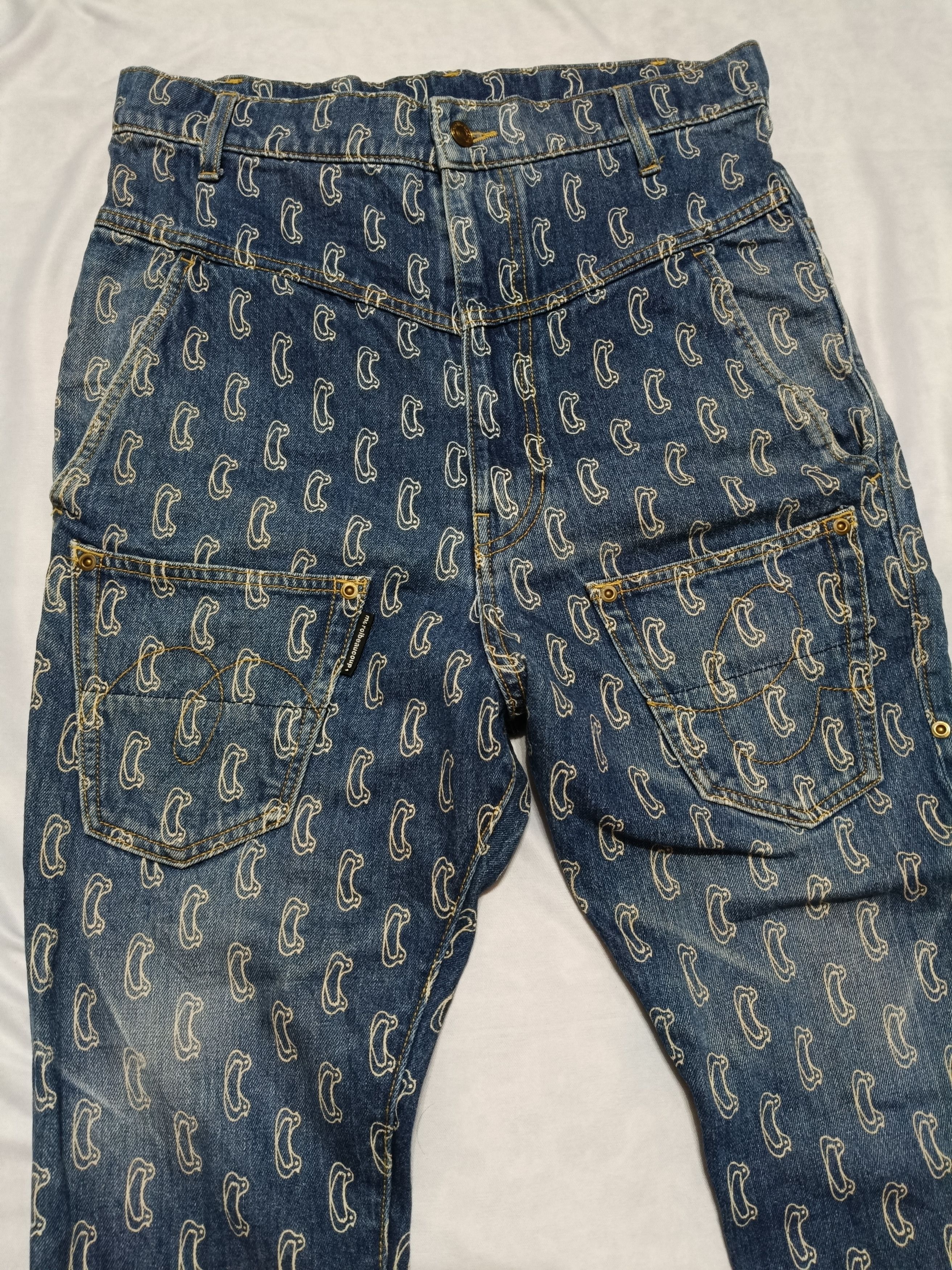 Issey Miyake Mercibeaucoup Denim Reverse Pants All-over Print Size 32" / US 10 / IT 46 - 3 Thumbnail