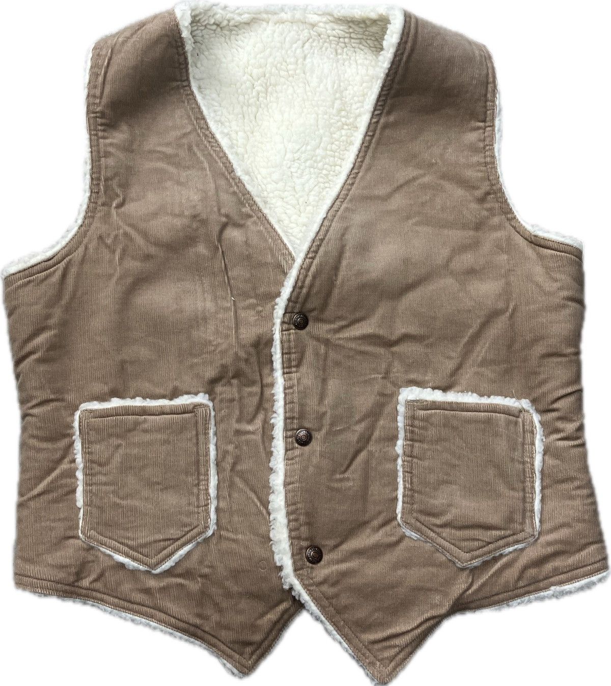 Levi's × Vintage 80’s Levi’s Corduroy Sherpa Vest Size US M / EU 48-50 / 2 - 1 Thumbnail