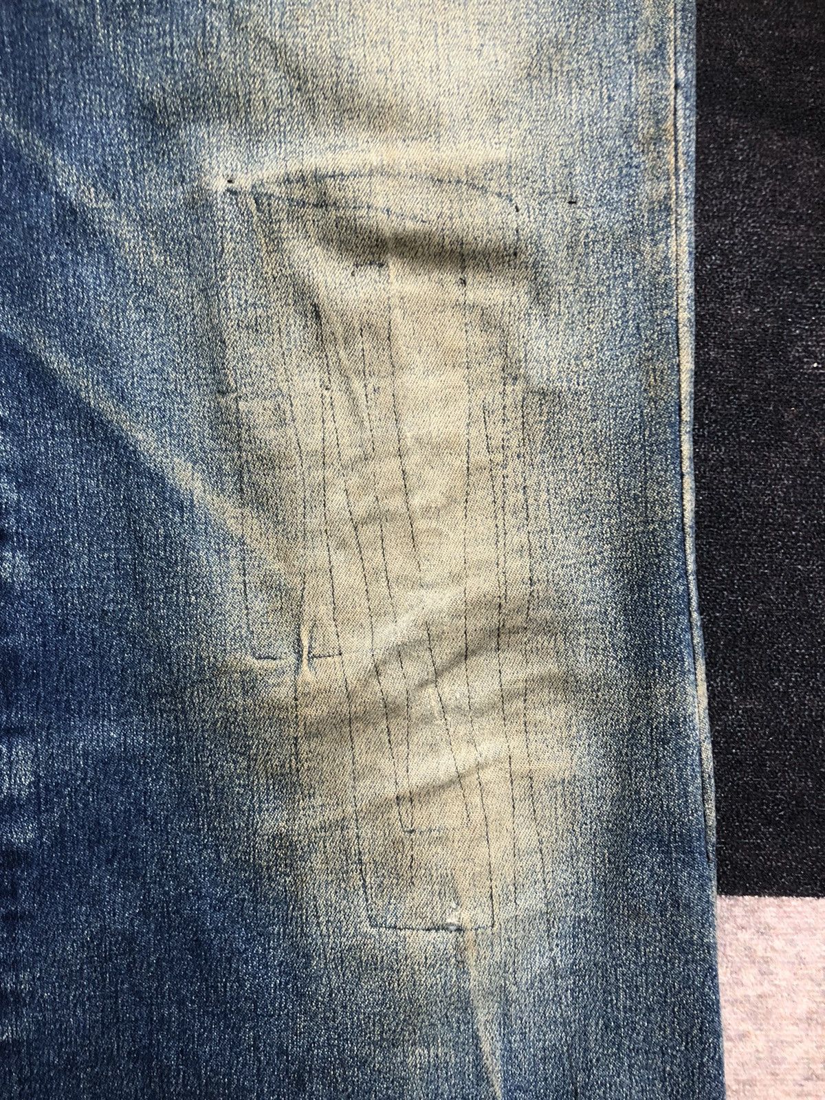 If Six Was Nine Vintage Japanese 80s Big John Bush Flared Jeans Size US 33 - 8 Thumbnail