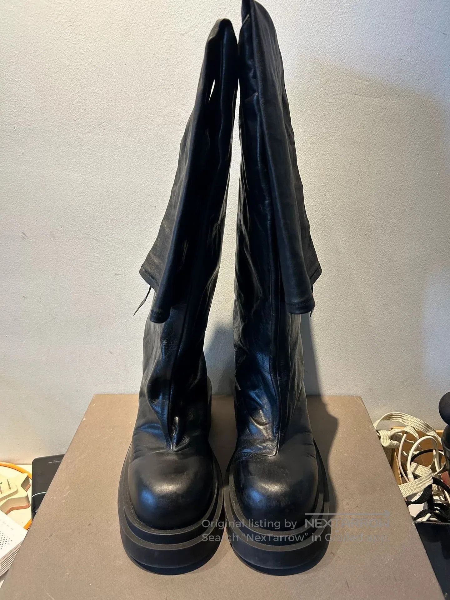 Rick Owens rick owens bogun luxor flared leather boots. Size US 8 / IT 38 - 2 Thumbnail