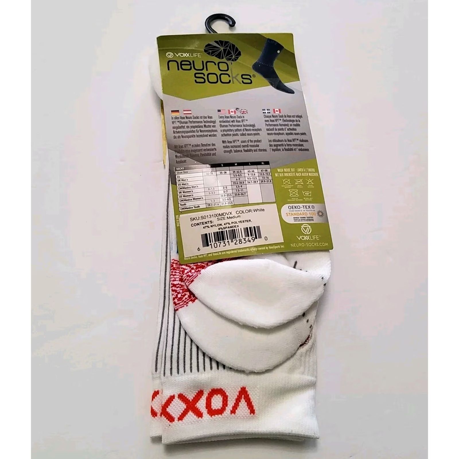 Alife Voxx Life Stasis Neuro Socks Athletic Crew Size M White Men Size ONE SIZE - 4 Thumbnail