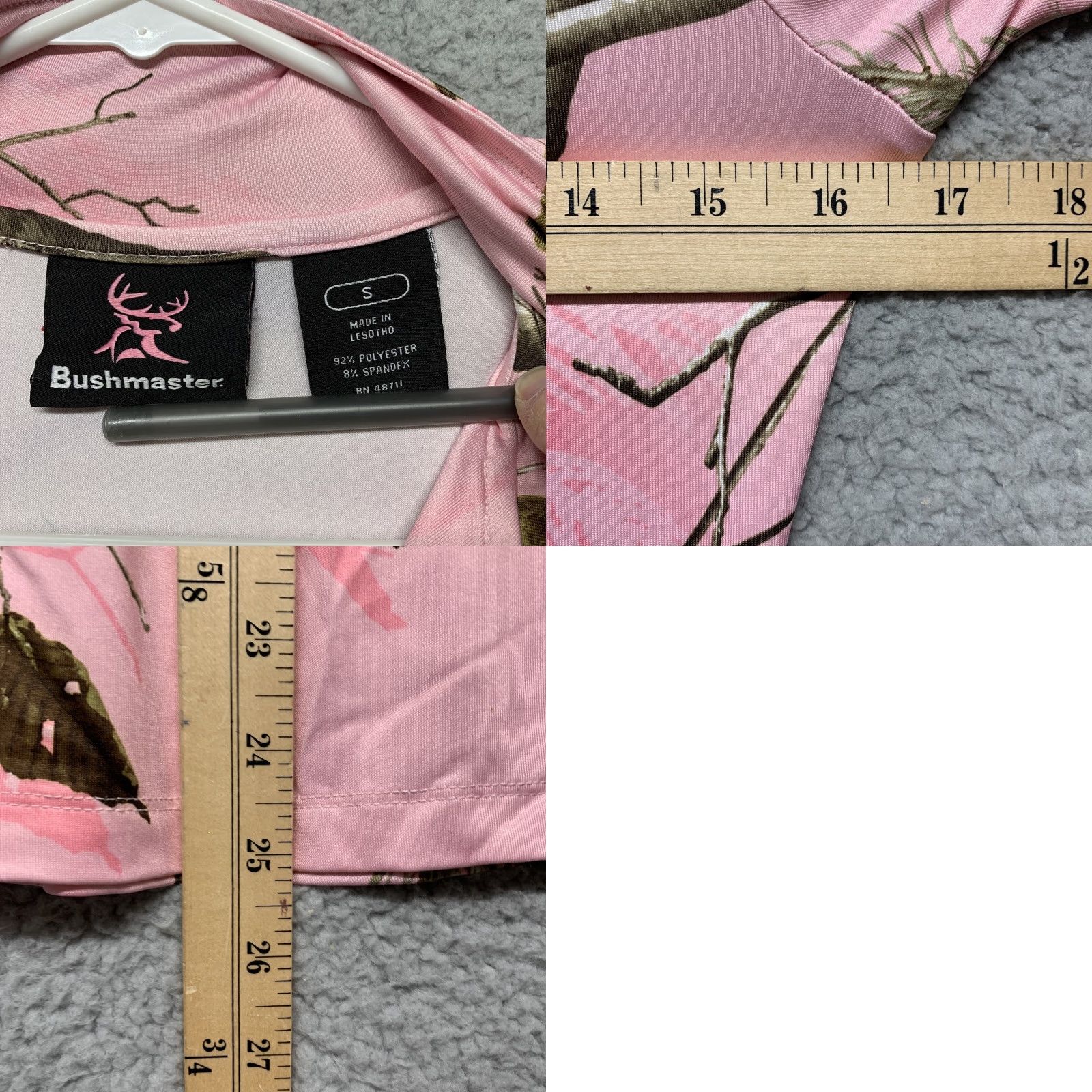 Realtree Bushmaster Activewear Realtree Pink Size Small 1/3 Zip Thumb Holes Pullover Top Women Athletic Shirt Size S / US 4 / IT 40 - 8 Thumbnail