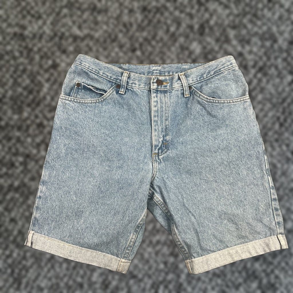 Wrangler Wrangler Bermuda Shorts Men's 34 Light Blue Denim Cut Off Jorts Grunge Outdoor USA Size US 34 / EU 50 - 1 Thumbnail