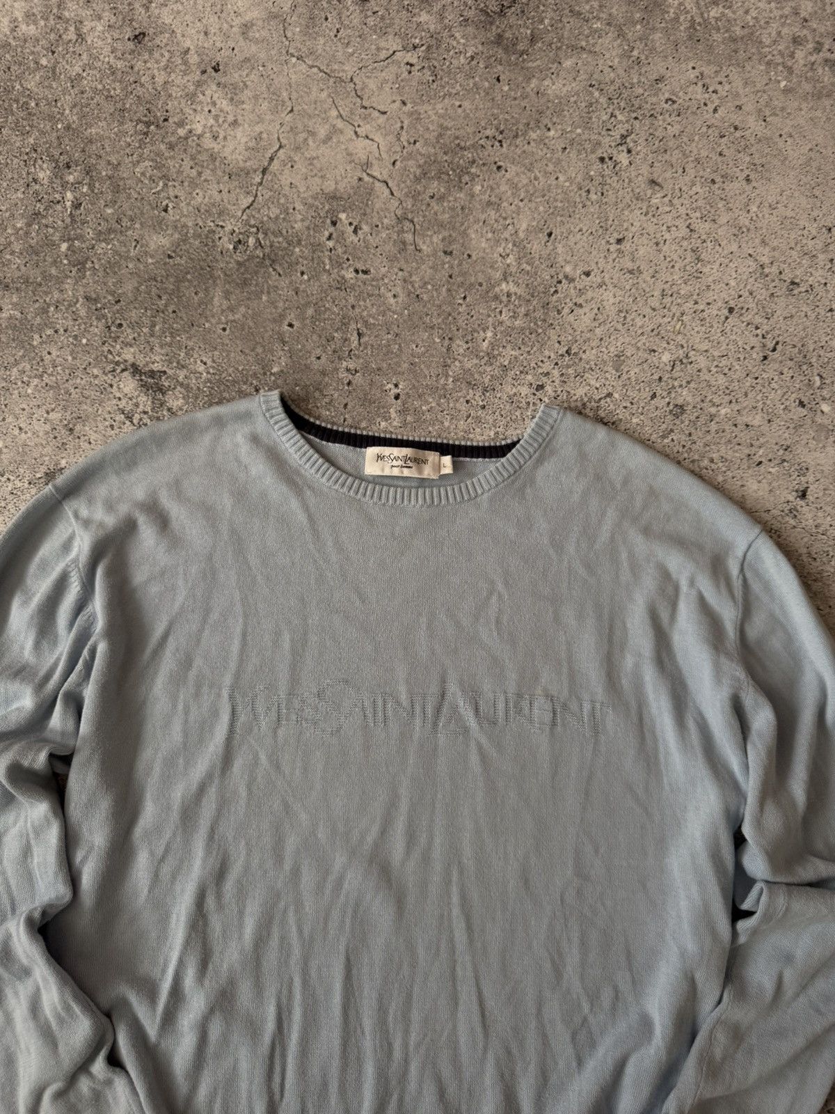 Yves Saint Laurent Yves Saint Laurent Sweater Man’s Vintage Big logo Rare L Size US L / EU 52-54 / 3 - 3 Thumbnail