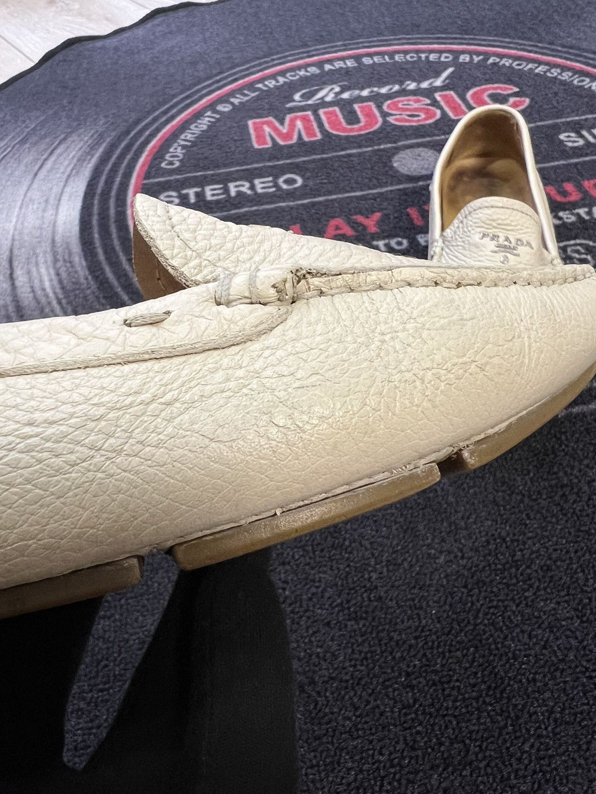 Prada × Vintage Vintage PRADA Logo Moccasin Loafers y2k Size US 8 / IT 38 - 4 Thumbnail
