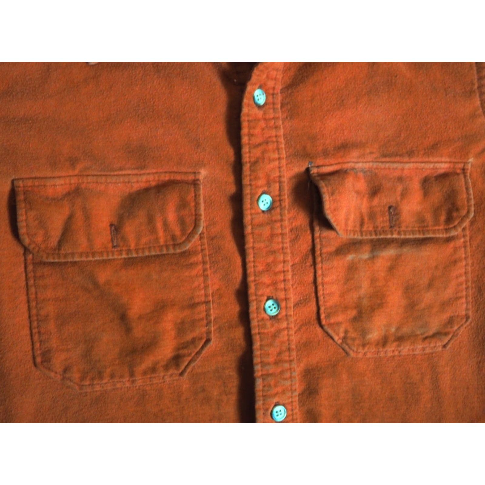 Vintage VTG Woolrich 70s Button-Up Shirt Grunge Chamois Outdoor Burnt Orange M Woolrich Men’s Regular Long Sleeve Cotton Cotton? Size US M / EU 48-50 / 2 - 5 Thumbnail