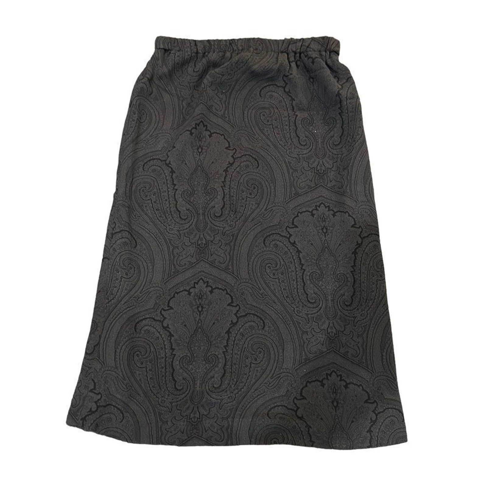 Talbots Vintage Talbots Collection Skirt Womens 8 Black Midi Lined Size 30" / US 8 / IT 44 - 2 Thumbnail