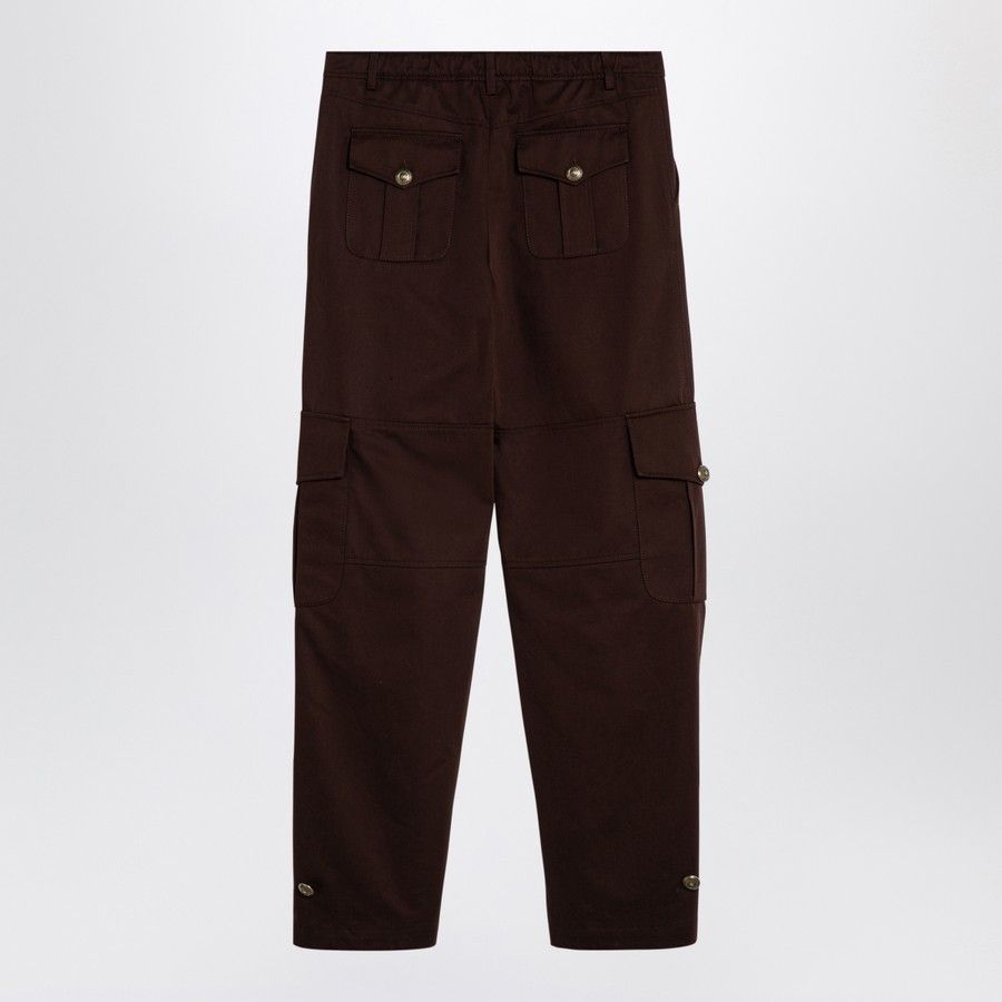 Moschino o1d2blof0924 Wide Cargo Trouser in Brown Size 28" / US 6 / IT 42 - 2 Thumbnail