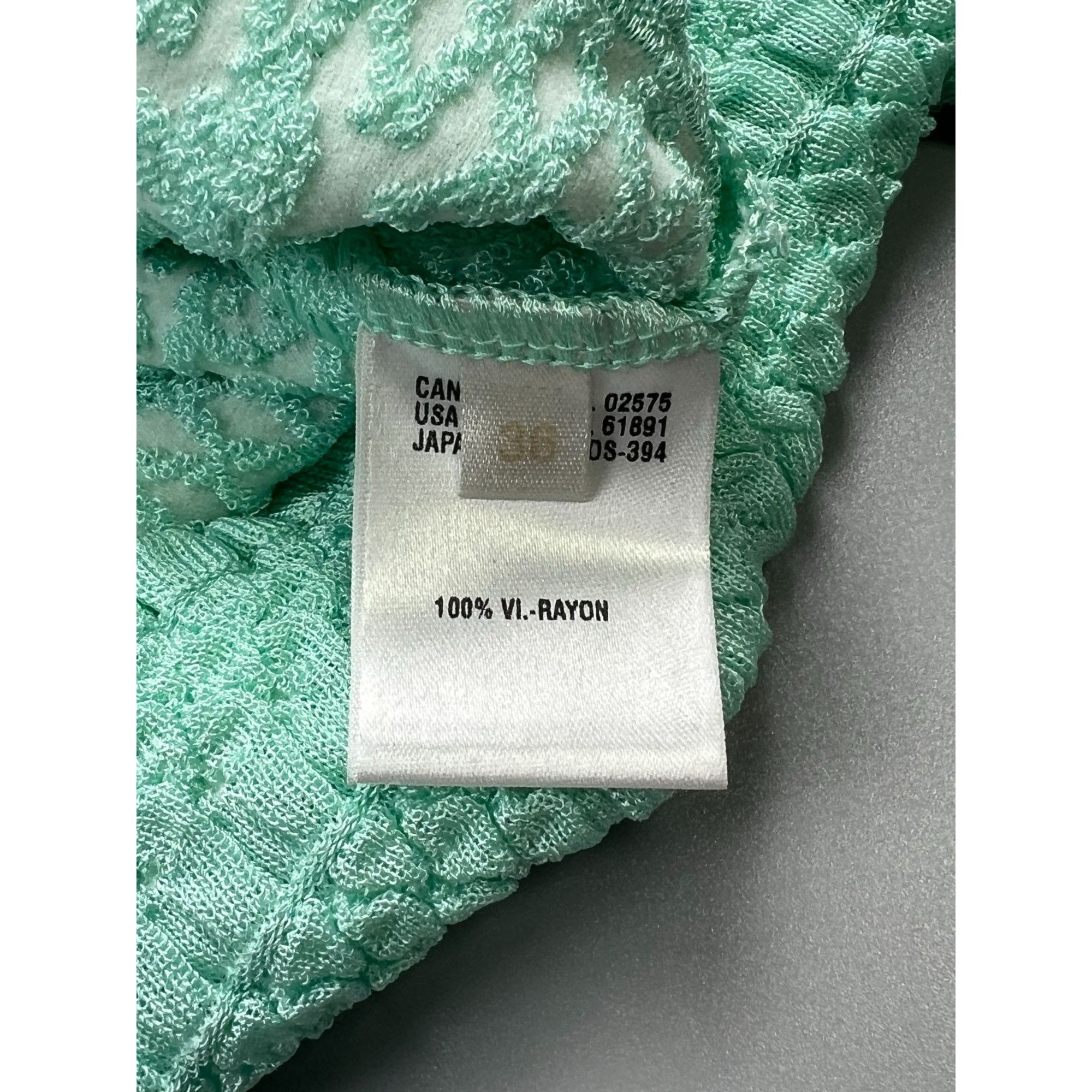 Escada Escada Teal Crochet Cardigan Size IT 36 (Y0806) Size XS / US 0-2 / IT 36-38 - 6 Thumbnail