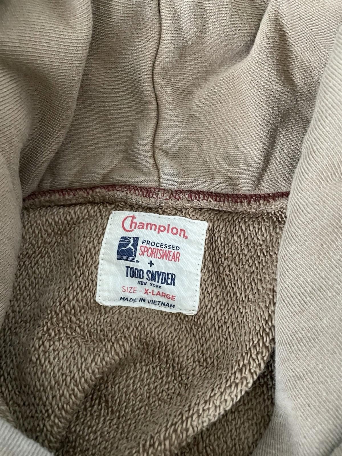 Champion Todd Snyder Champion Sweatshirt Hoodie Hoody Brown Tan XL Size US XL / EU 56 / 4 - 3 Thumbnail