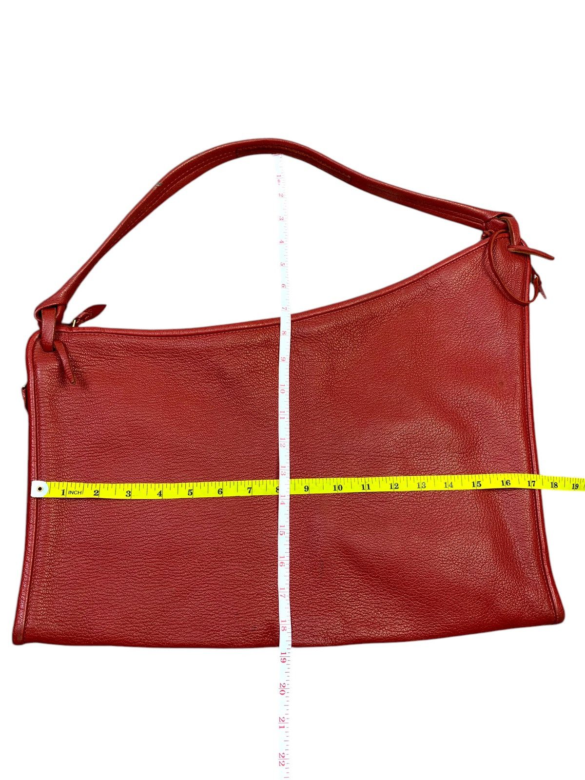 Japanese Brand Maat France Asymetrical Red Leather Shoulder Bag Size ONE SIZE - 13 Thumbnail