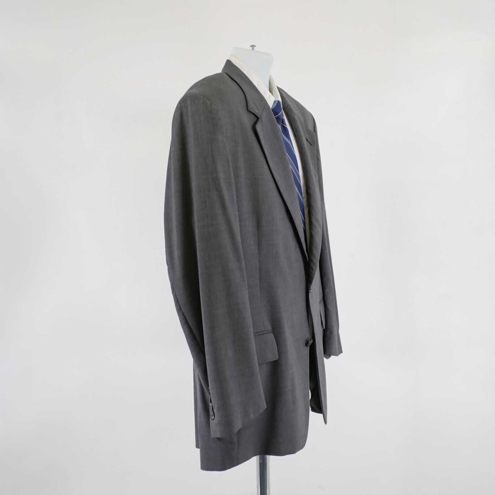 Jos. A. Bank Jos A Bank Traveler's Collecton Gray Twill Wool Blazer 44L 2 Size 44L - 7 Thumbnail