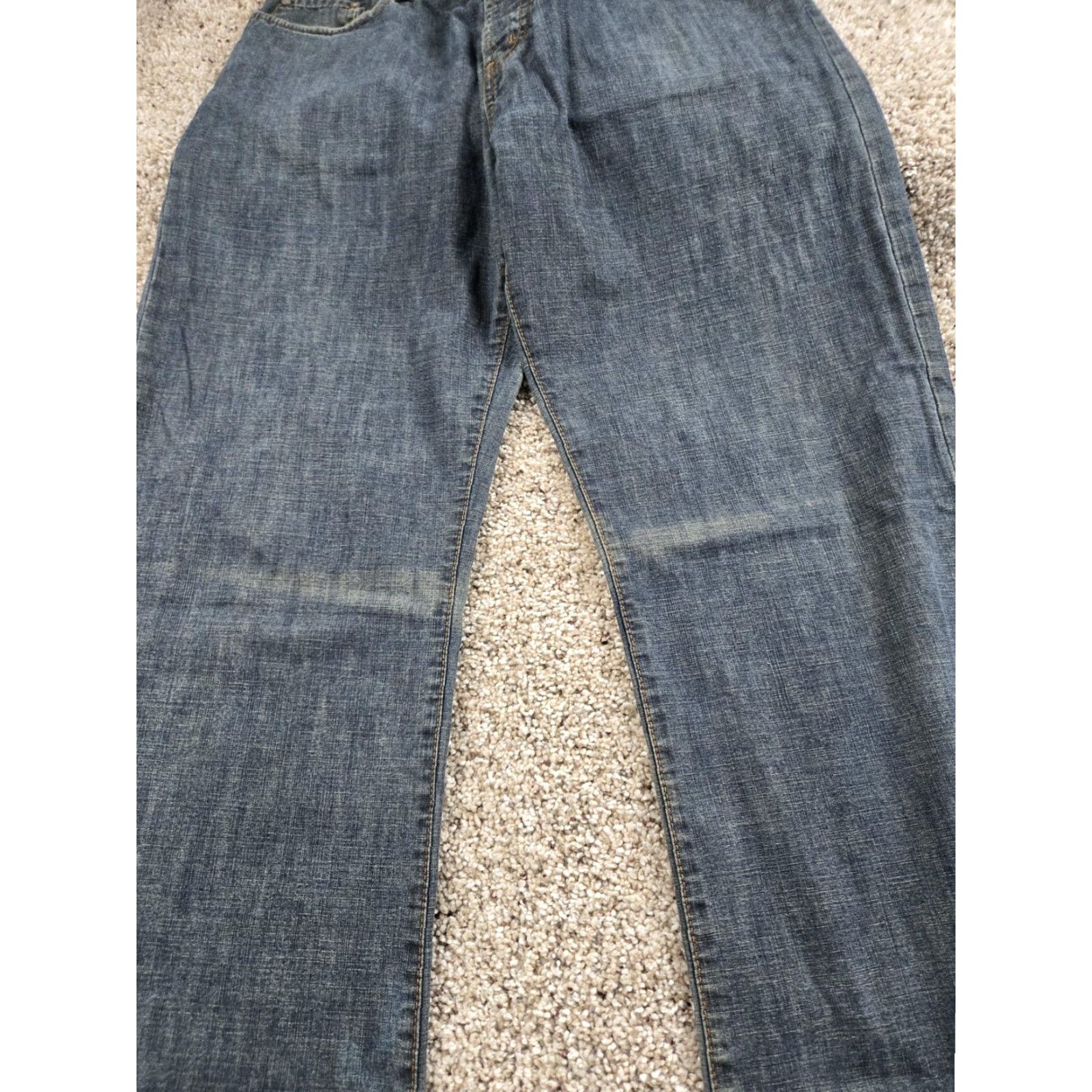 John Varvatos John Varvatos Jeans Mens 36x32 Blue Denim Straight Leg Baggy Fit Medium Wash 5-Pocket Distressed Regular Modern Rock USA Jeans Mens Size US 36 / EU 52 - 3 Thumbnail