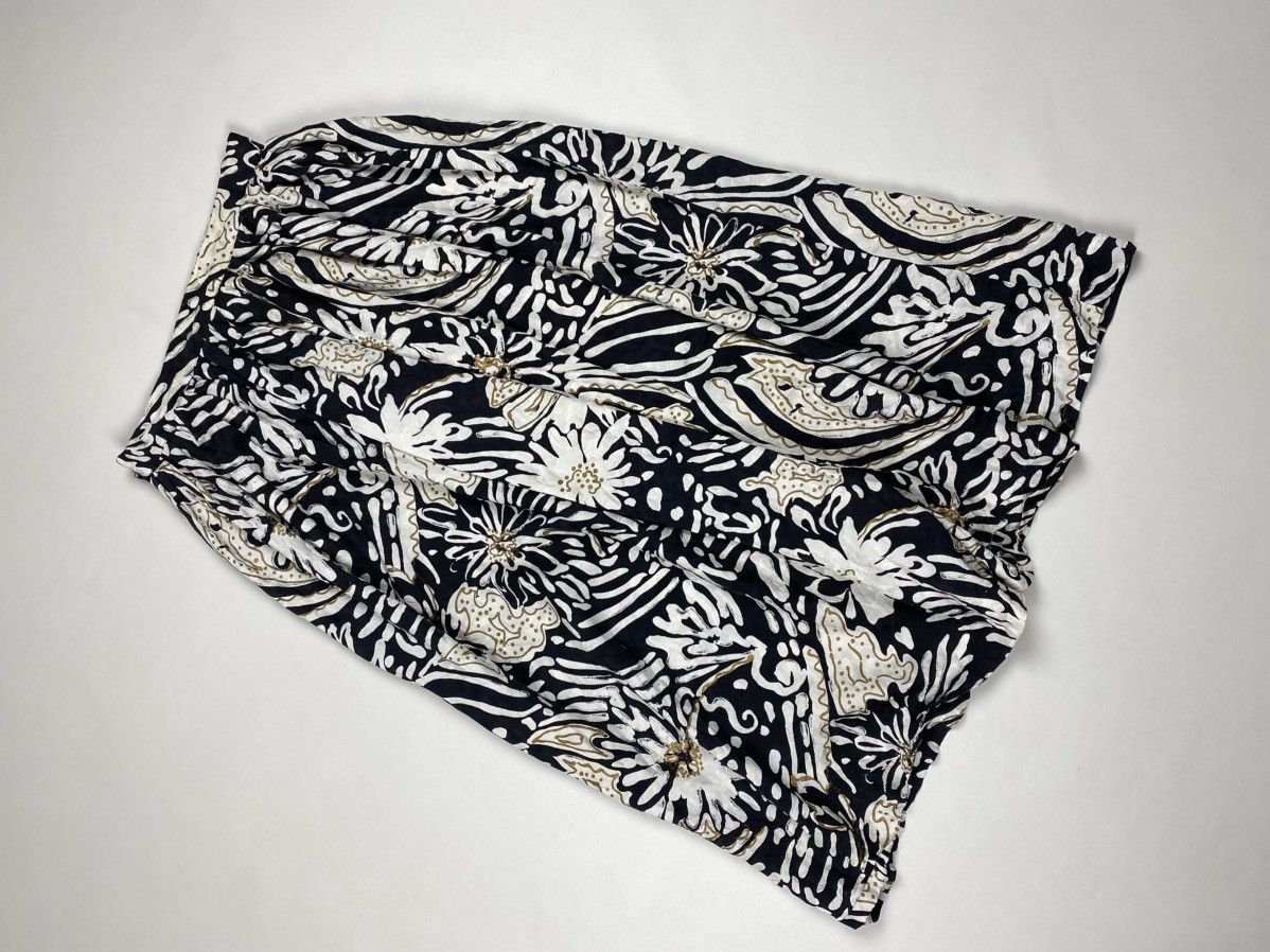 Dior × Vintage Christian Dior Coordonnes Floral Pattern Pleated Silk Skirt Size 30" / US 8 / IT 44 - 19 Thumbnail