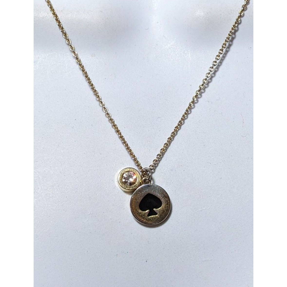 Kate Spade Kate Spade Spot The Spade Black And Gold Necklace Size ONE SIZE - 2 Thumbnail