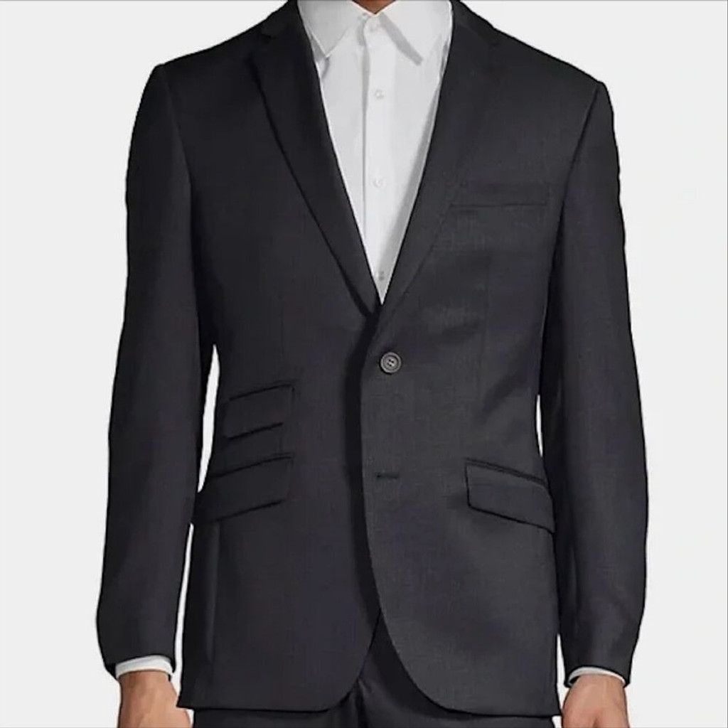 Ted Baker TED BAKER LONDON No Ordinary Joe Wool Blend Blue Blazer Size 44L - 3 Thumbnail