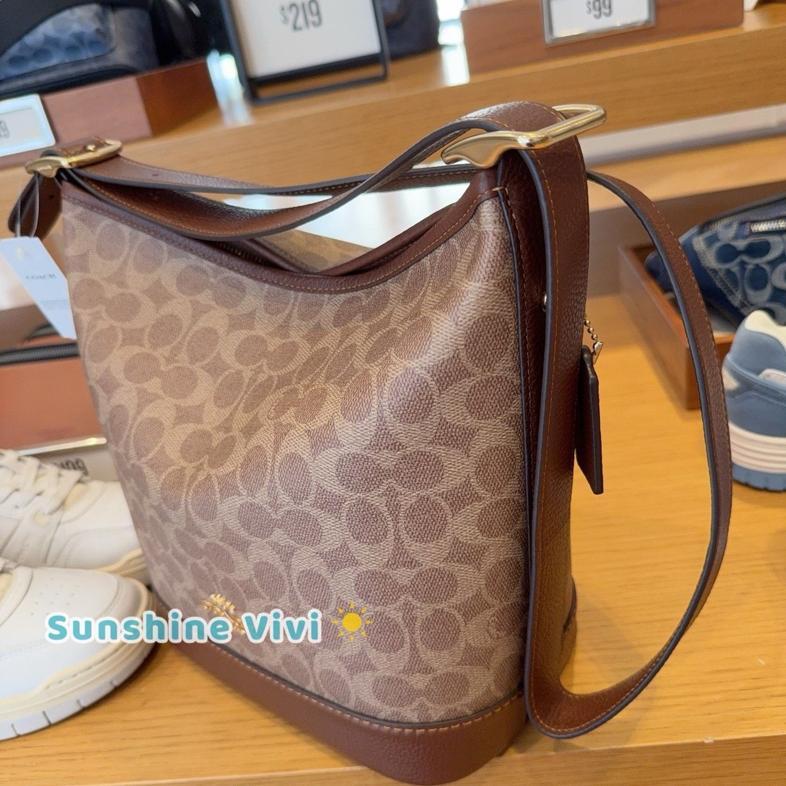 Coach NWT Coach Jude Duffle Bag Gold/Tan/Brown CBH20 Size ONE SIZE - 10 Thumbnail