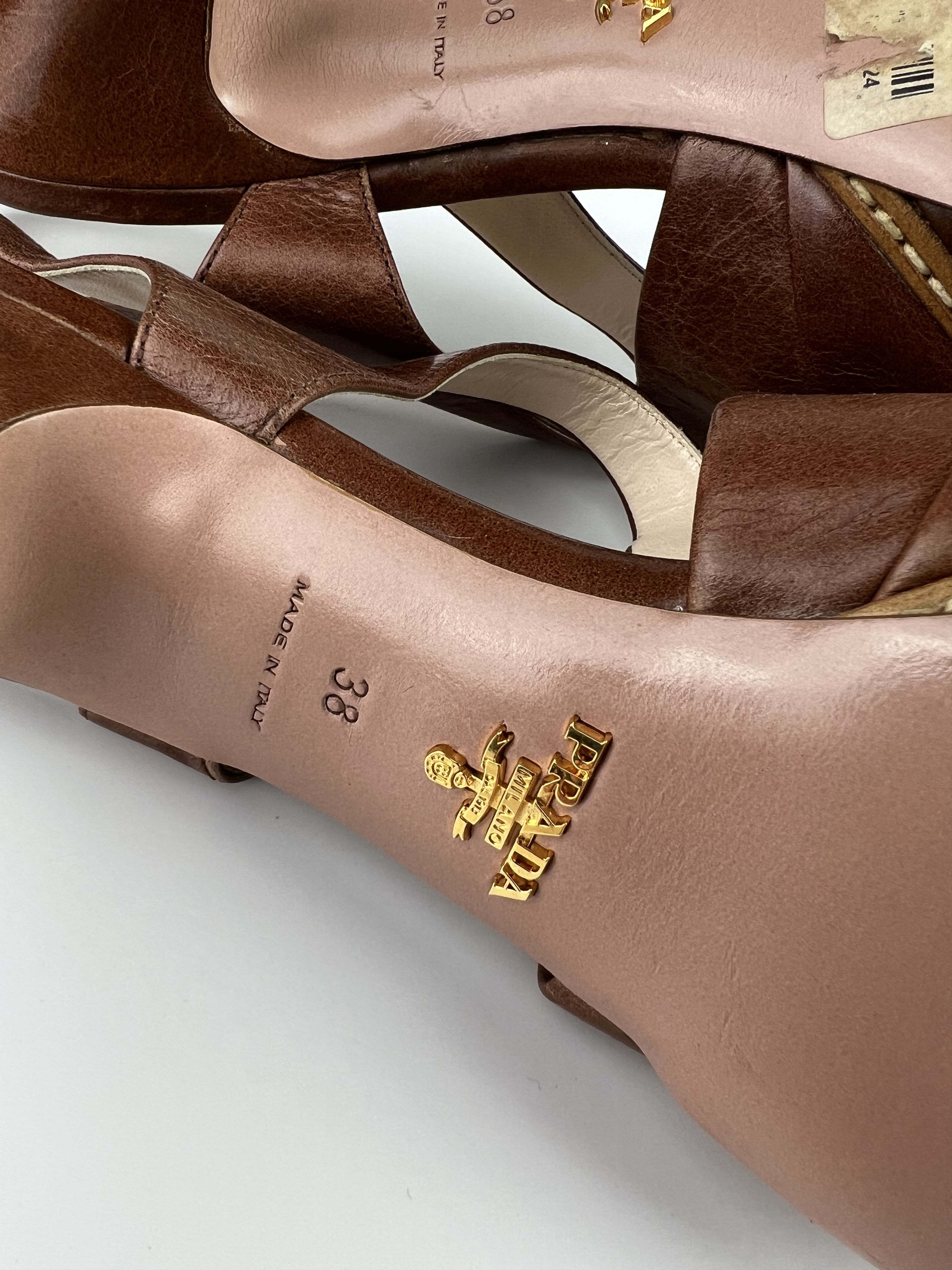 Prada Prada Brown Heels Size 38 Size US 8 / IT 38 - 14 Thumbnail