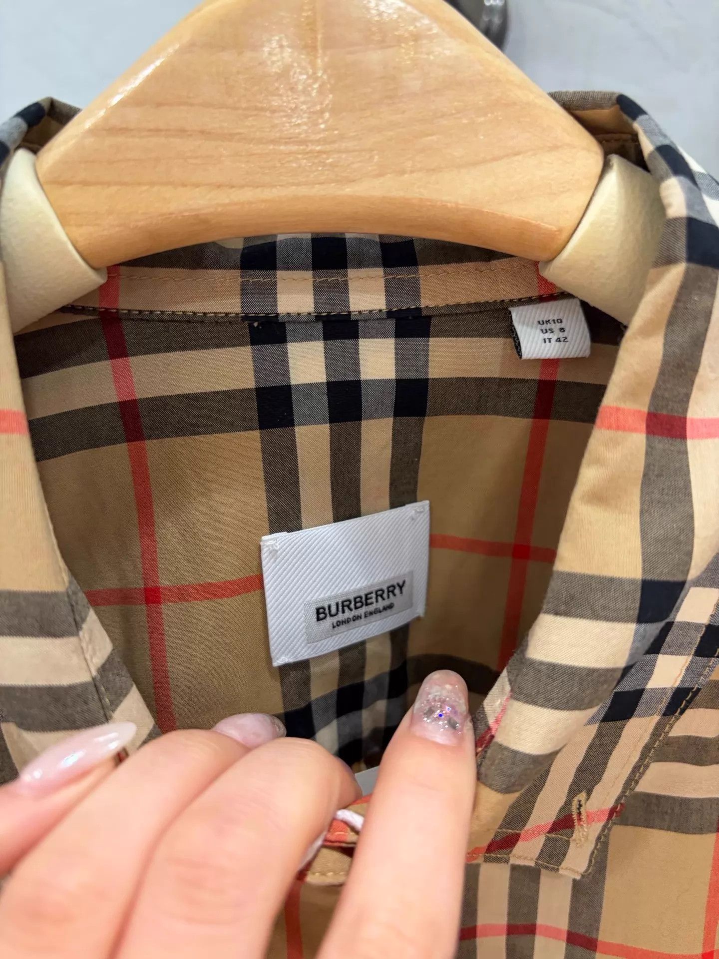 Burberry Burberry Women's Check Polo Collar Vintage Dress 40 Size S / US 4 / IT 40 - 5 Thumbnail