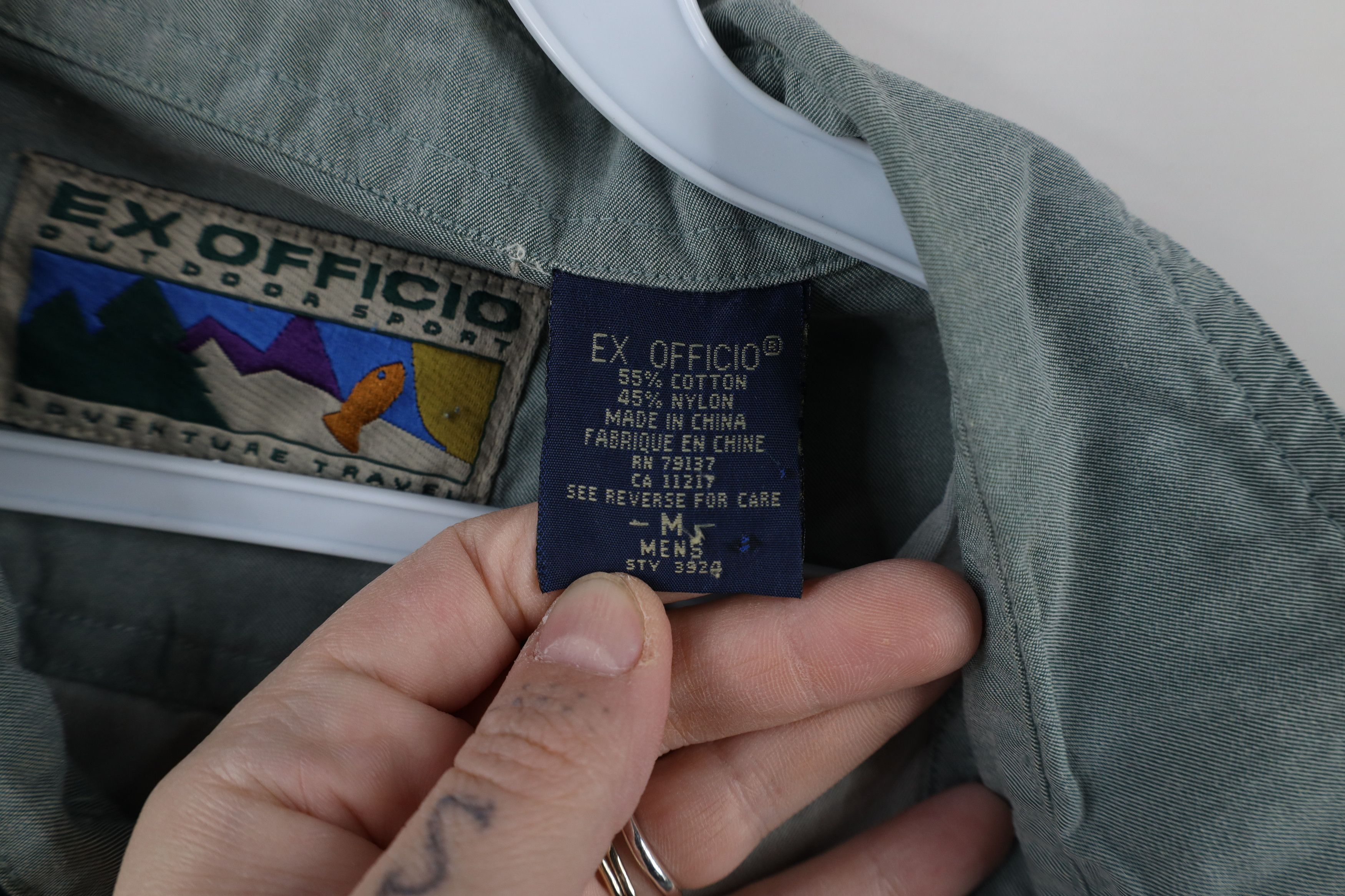 ExOfficio × Vintage Vintage 90s Exofficio Stonewash Hiking Safari Button Shirt Size US M / EU 48-50 / 2 - 8 Thumbnail