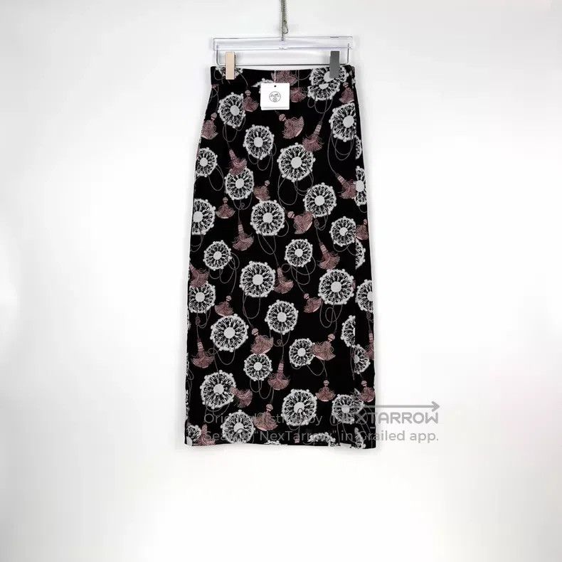 Hermes Hermes Black Rope Pattern Mulberry Silk Skirt Size 24" / US 00 / IT 34 - 3 Thumbnail