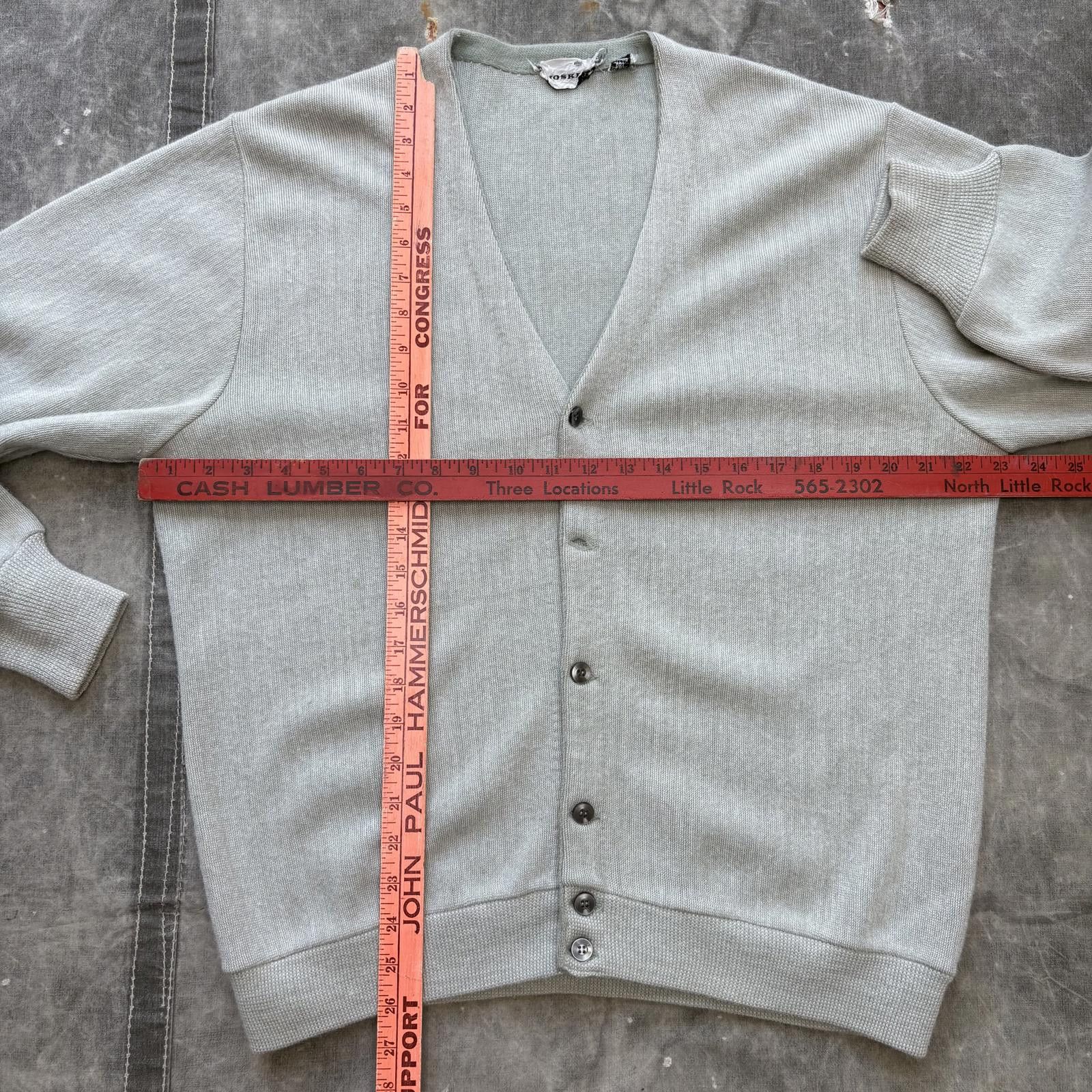 Vintage Vintage 60s 70s Pistachio Green Kurt Cobain Sweater Cardigan Size US L / EU 52-54 / 3 - 4 Thumbnail