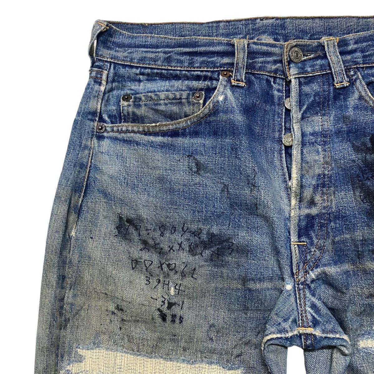 Levi's Vintage 60s Levis 501 Big E Redline Denim Jeans Button 8 Size US 30 / EU 46 - 4 Thumbnail