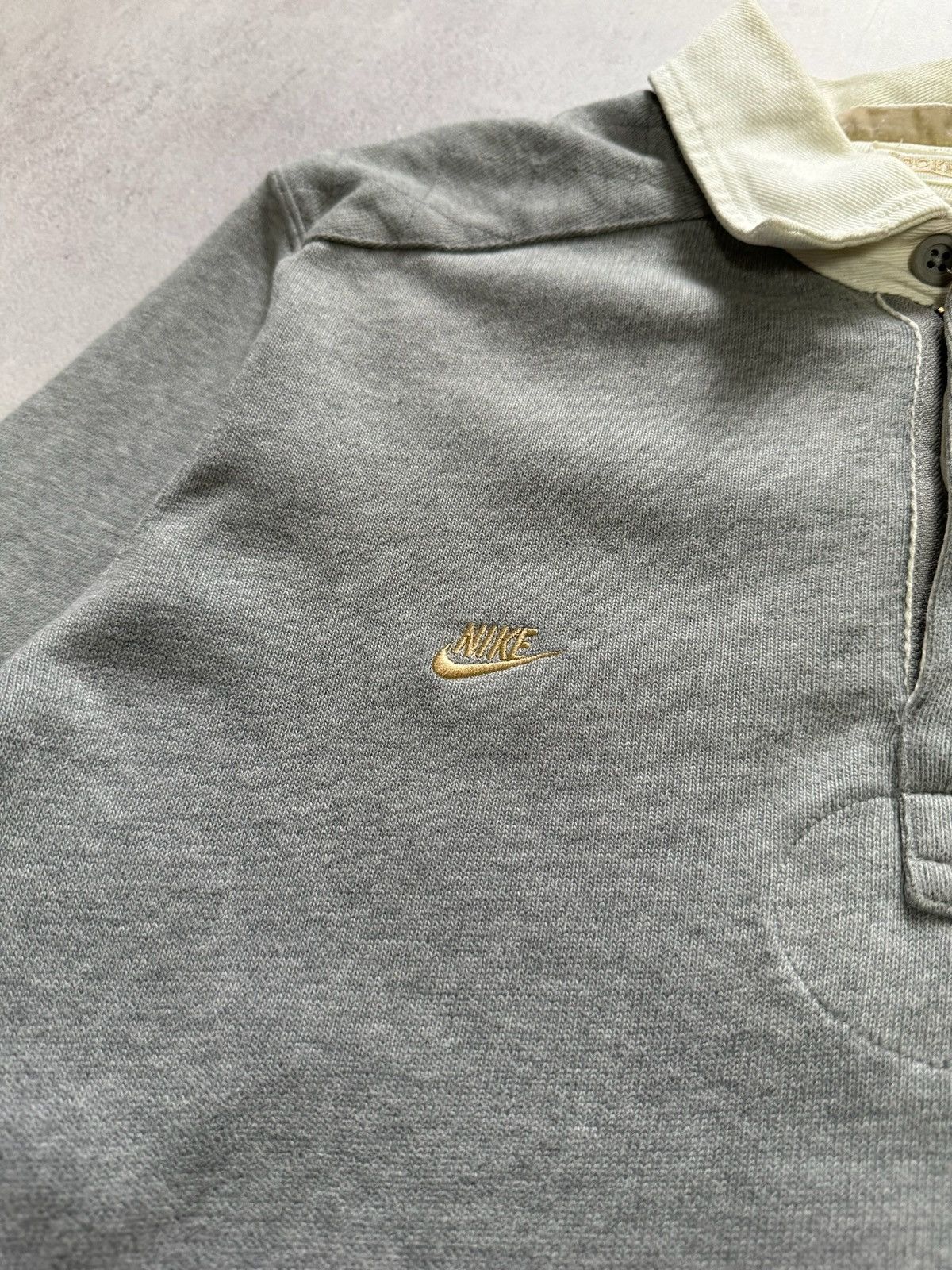 Nike × Vintage Vintage Nike Rugby Polo Sweatshirt Big Logo Chief Keef 90s Size US L / EU 52-54 / 3 - 5 Thumbnail