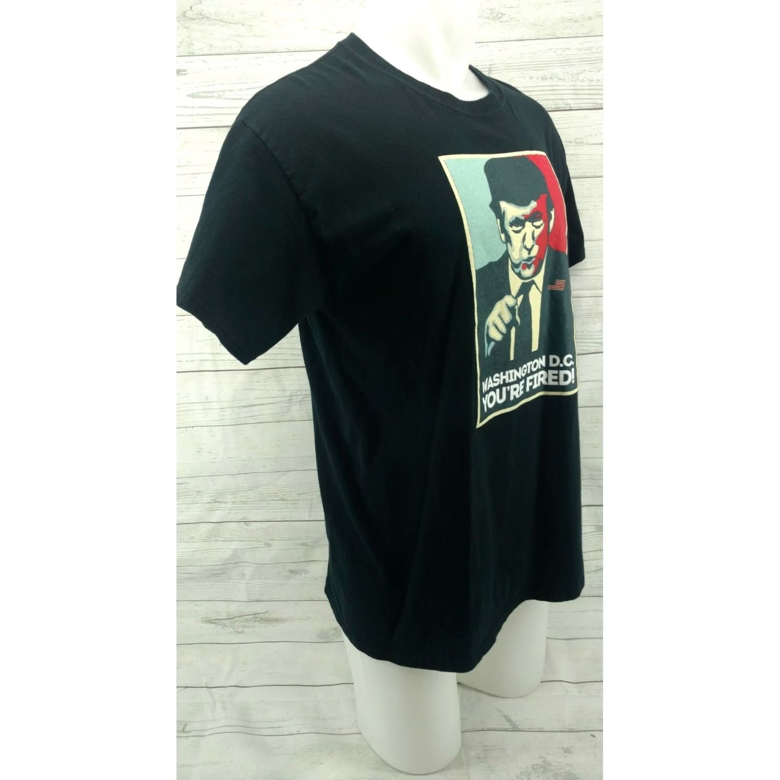 Gildan Donald Trump Men's Gildan T Shirt Large Black You’re Youre Fired 100% Cotton Short Sleeve Classic Fit Shirt Mens Size US L / EU 52-54 / 3 - 4 Thumbnail