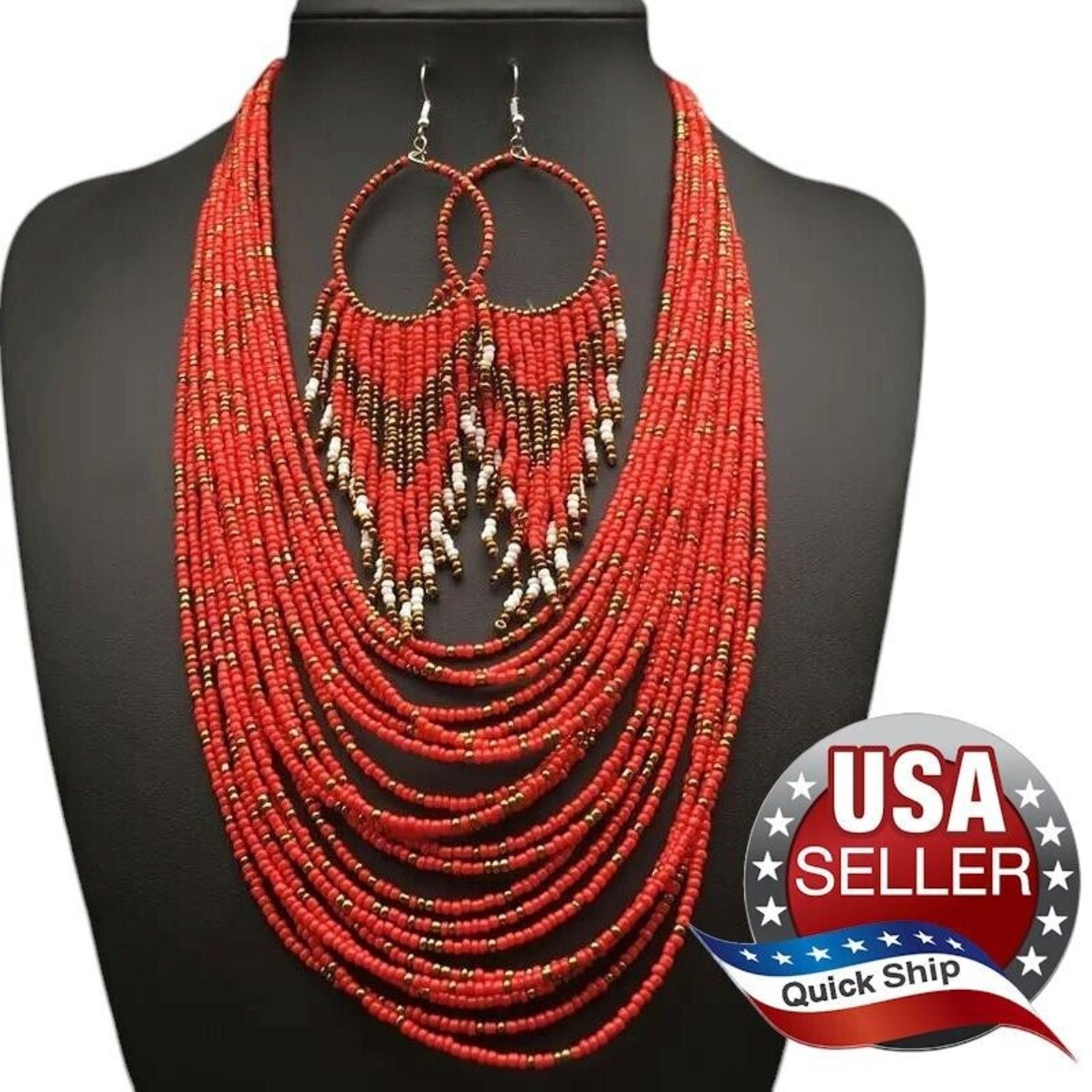 Other 3pc Jewelry Set •Multi-Strand Necklace & Earrings Size ONE SIZE - 1 Thumbnail